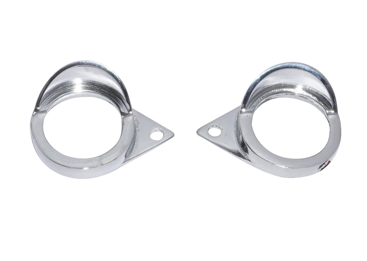 Pair Customised Brass Chrome Plated Parking Light Mouldings For Royal Enfield