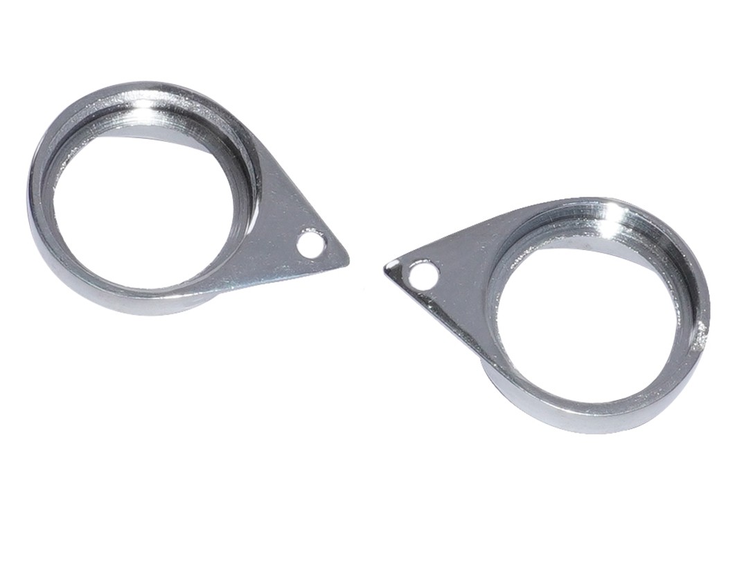 Pair Customised Brass Chrome Plated Parking Light Mouldings For Royal Enfield