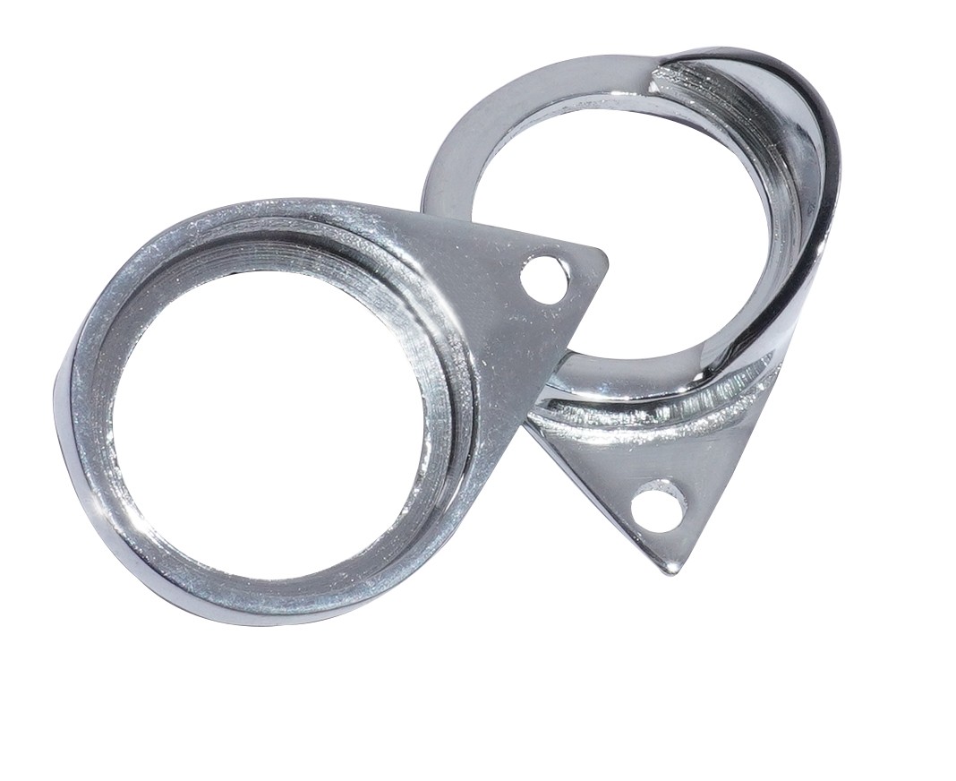 Pair Customised Brass Chrome Plated Parking Light Mouldings For Royal Enfield