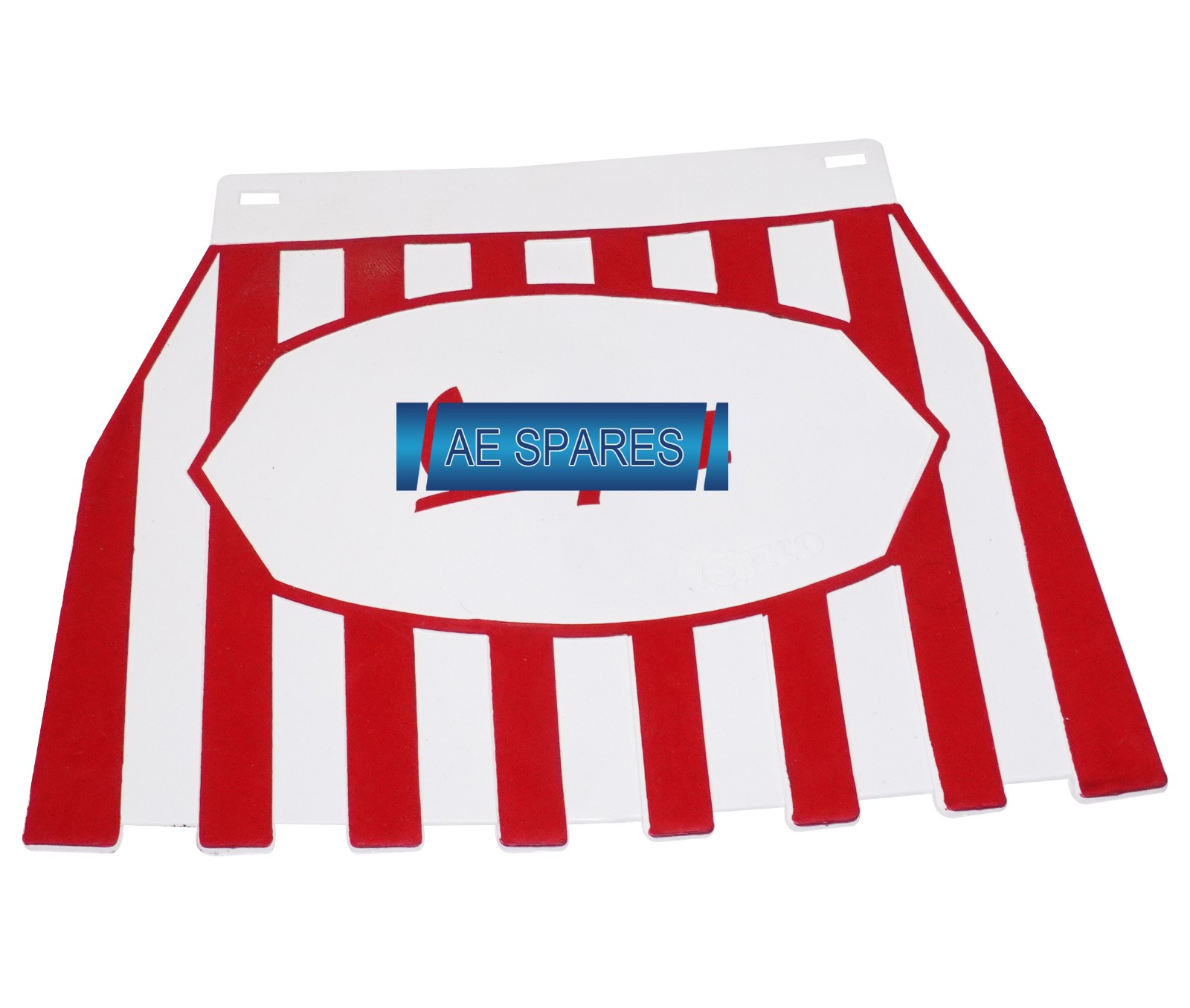 For Vespa Embossed Red & White Striped Rear Mud flap