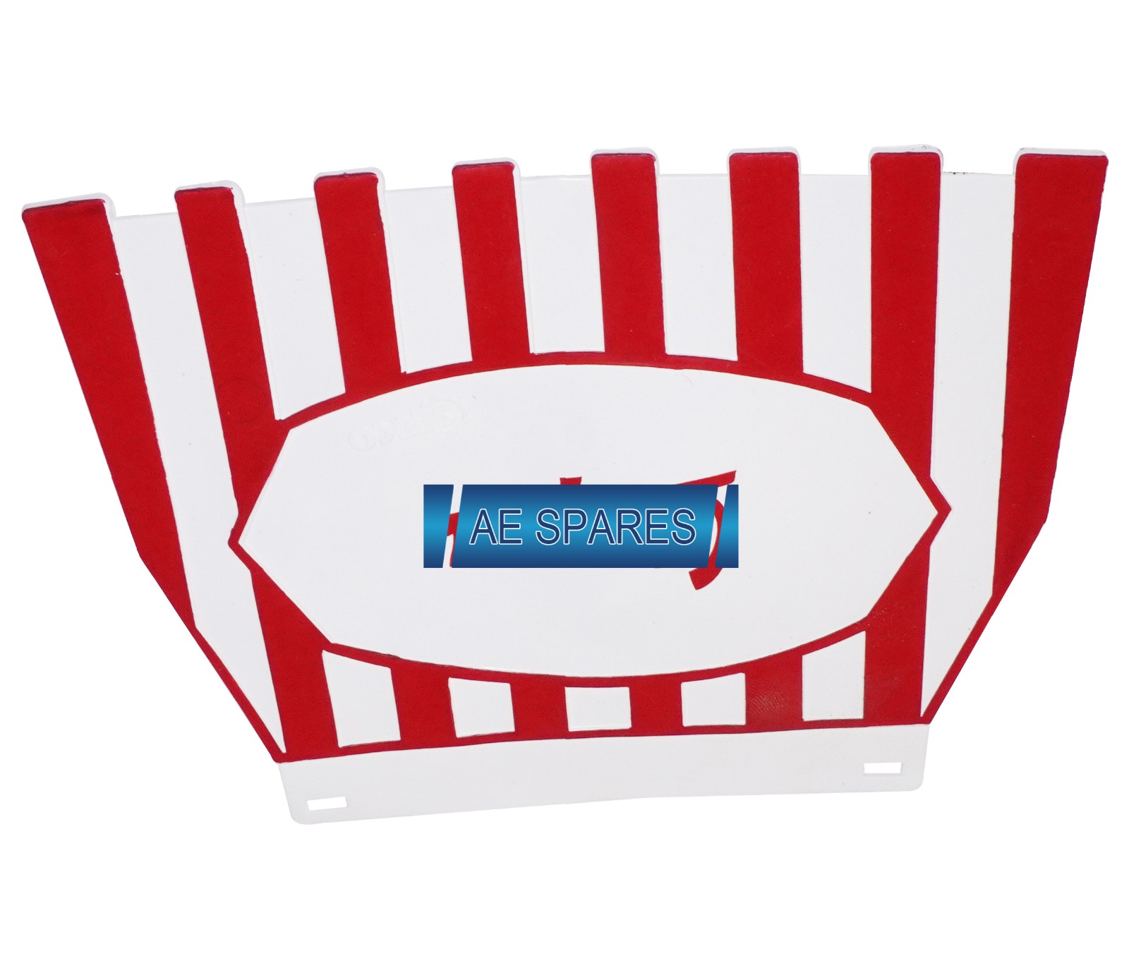 For Vespa Embossed Red & White Striped Rear Mud flap