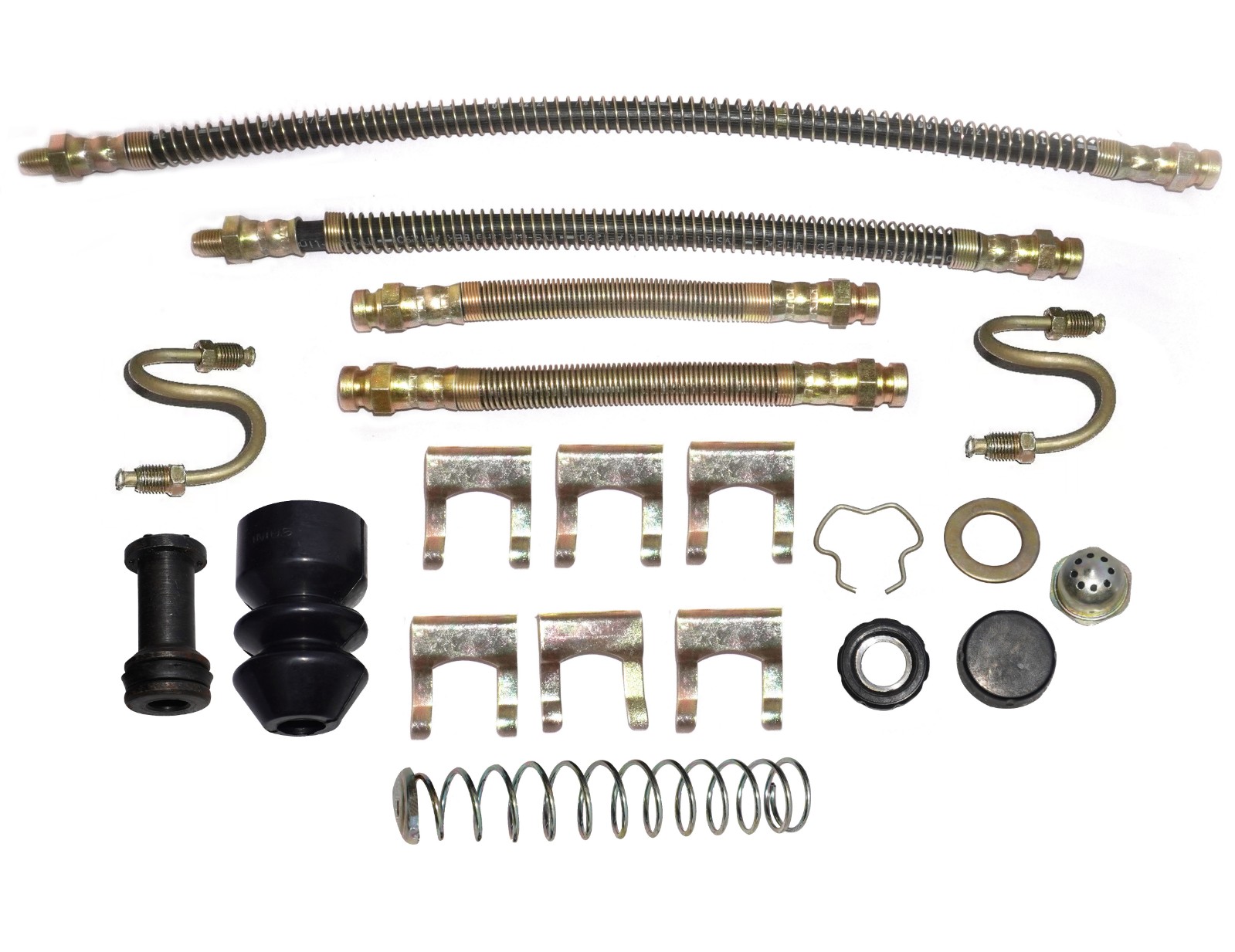 Brake Cylinder Master Repair Kit With Brake Hose Kit For Willys MB GPW CJ2A M38