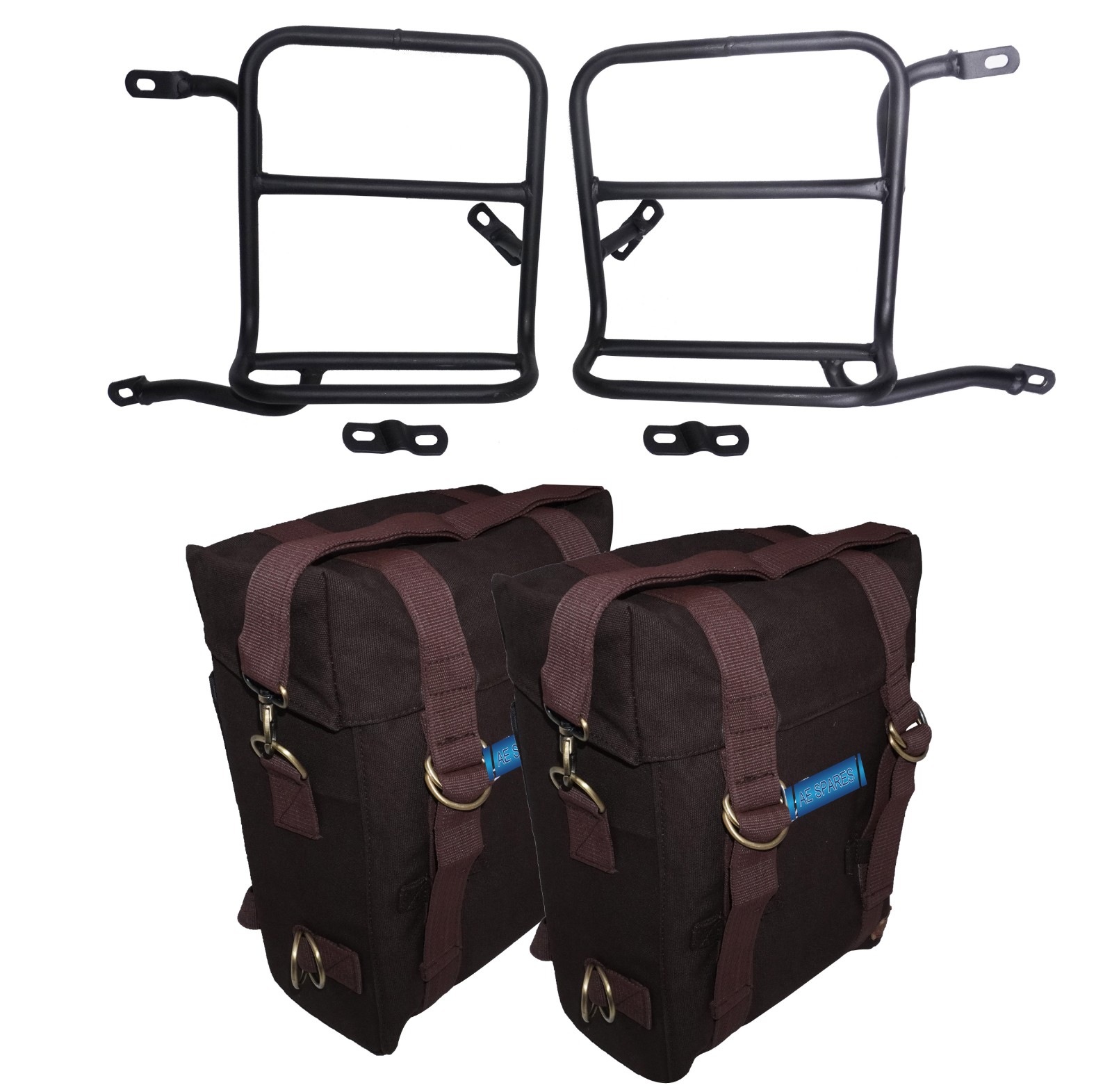 Military Pannier Bags With Fitting For Royal Enfield New Classic Reborn 350cc