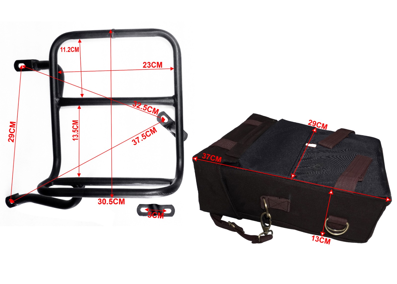 Military Pannier Bags With Fitting For Royal Enfield New Classic Reborn 350cc