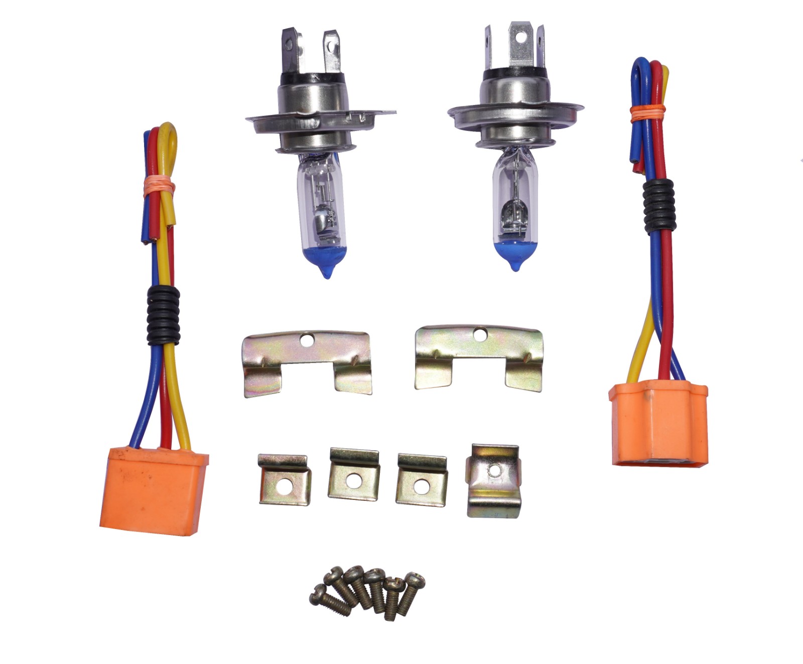 Head Light Pair Complete Set Beam H4 For Suzuki SJ413 SJ410 Jimny Samurai