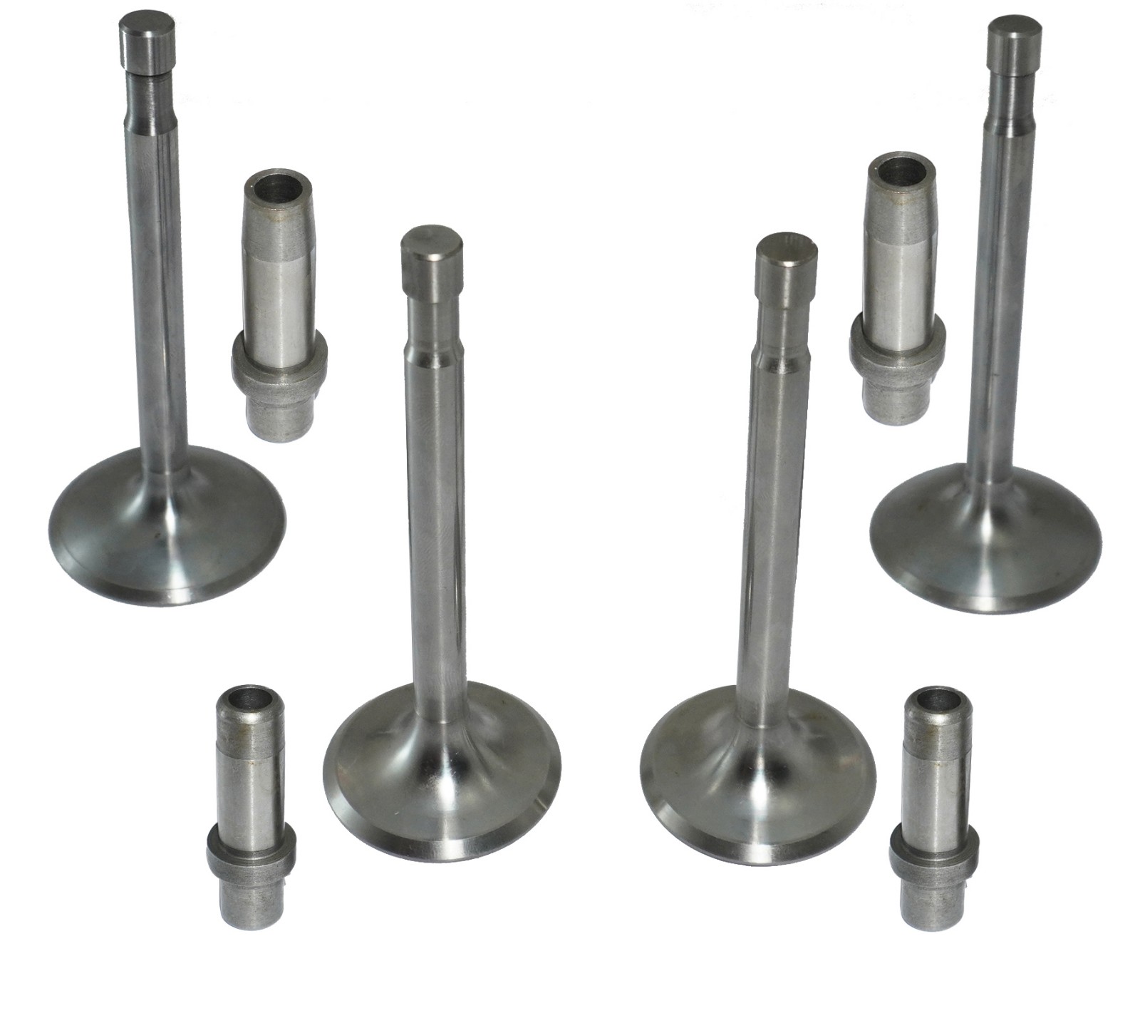 VALVE AND VALVE GUIDE SET FOR TRIUMPH PRE-UNIT 6T 1949 - 1962 IRON HEAD MODELS