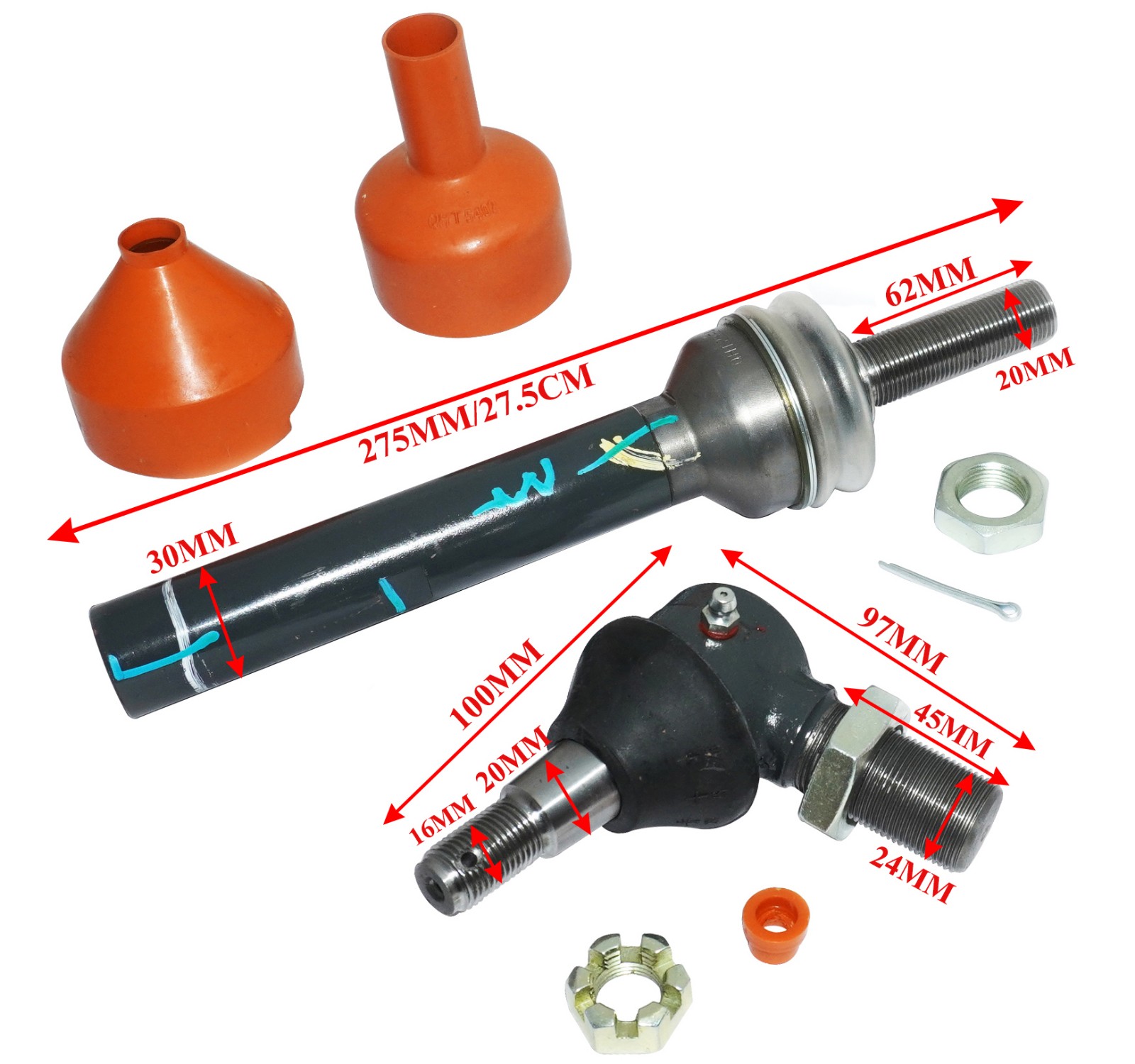 Power Steering Arm Tie Rod Ball Joint Assembly For Mahindra 555 Arjun Tractor