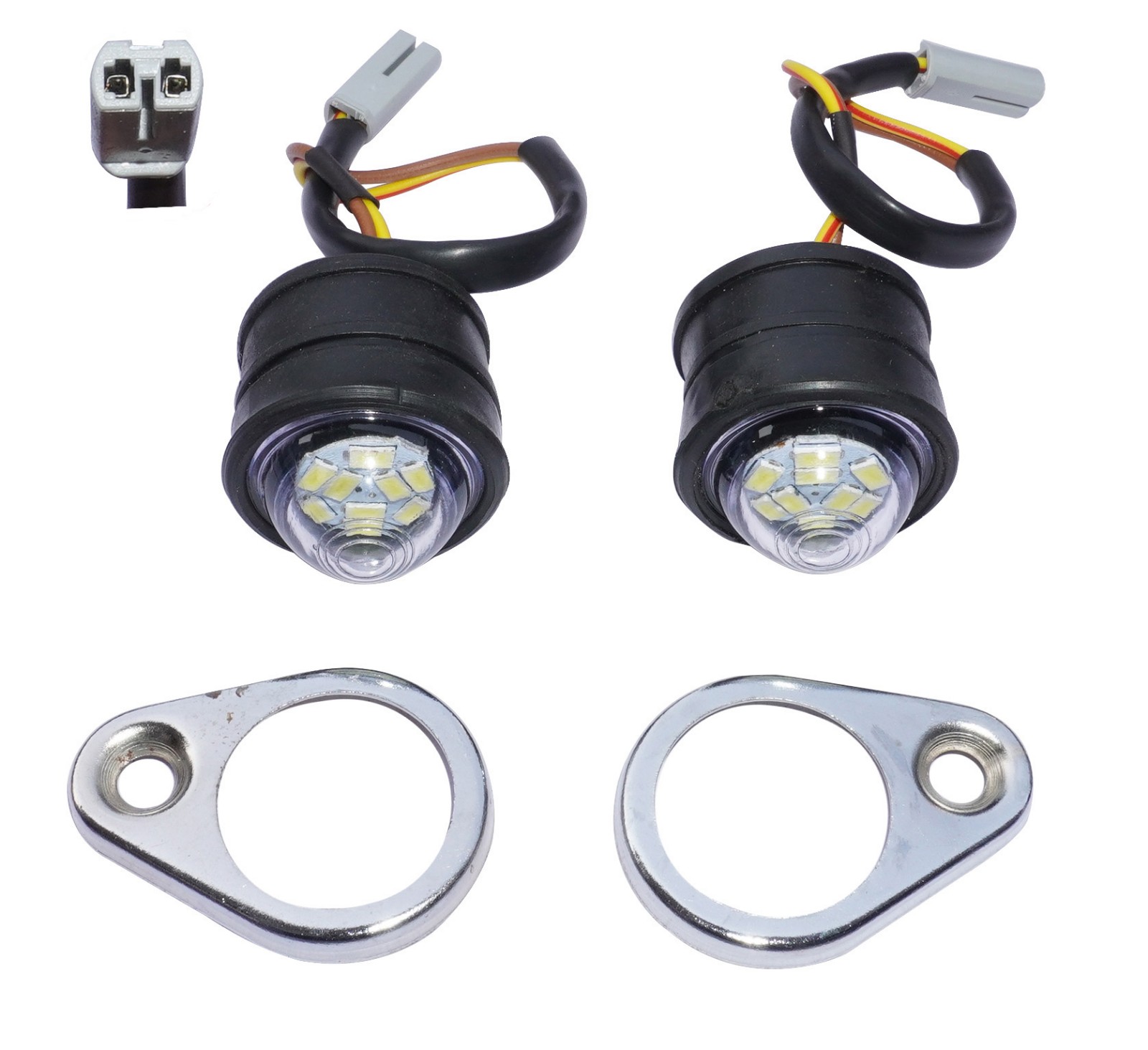 White LED Pilot Parking Light Assembly For Royal Enfield New Classic Reborn 350