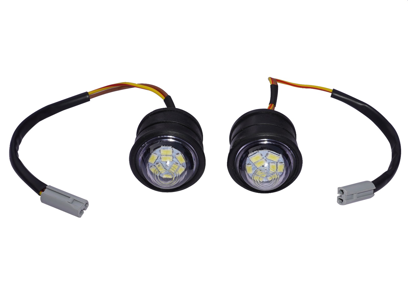 White LED Pilot Parking Light Assembly For Royal Enfield New Classic Reborn 350