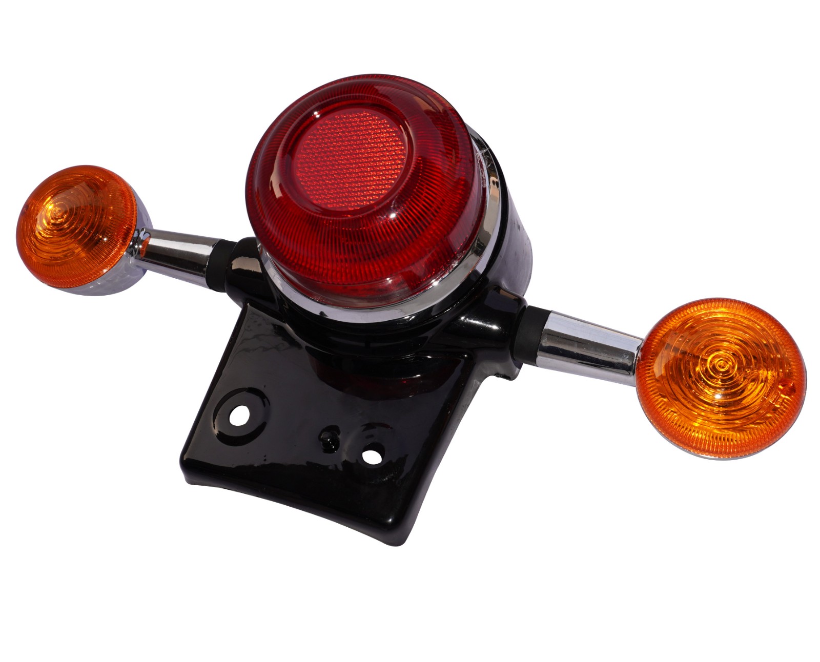 Chrome Indicator Tail Light + Bracket For Royal Enfield New Classic Reborn 350