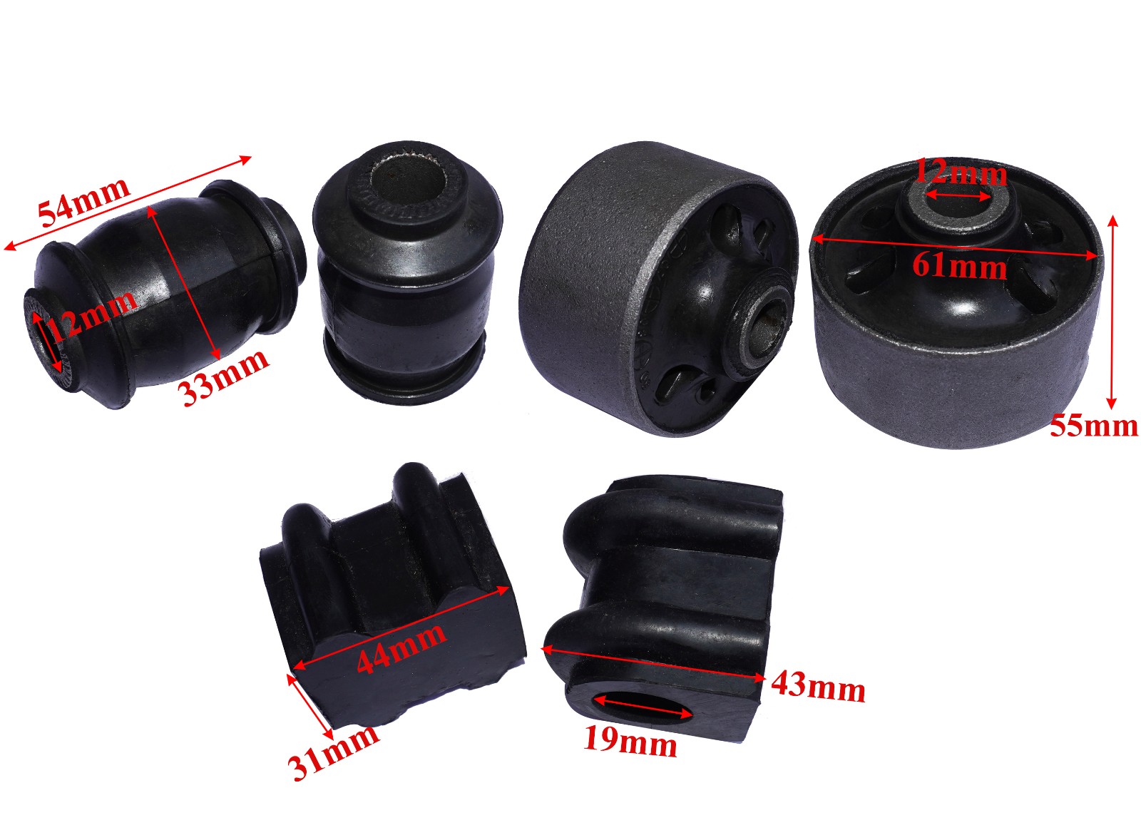 Front Suspension Arm Bush Kit For Hyundai I10 1st Gen, I10 1st Gen F/L