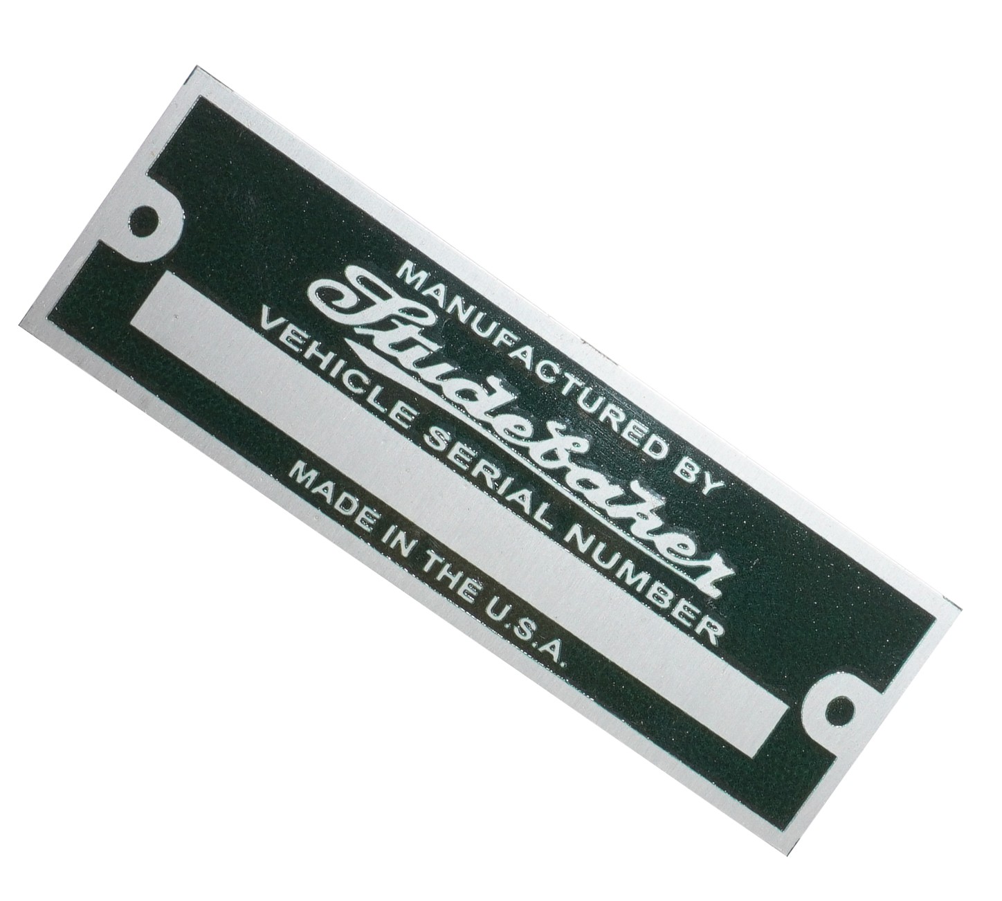 Studebaker Car Chassis Serial Number Data Plate