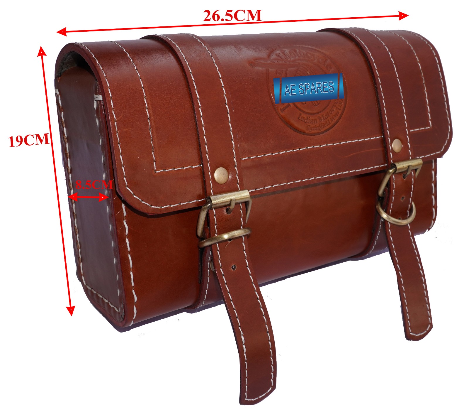 Pure Leather Tool Bag Brown For Indian Motorcycle