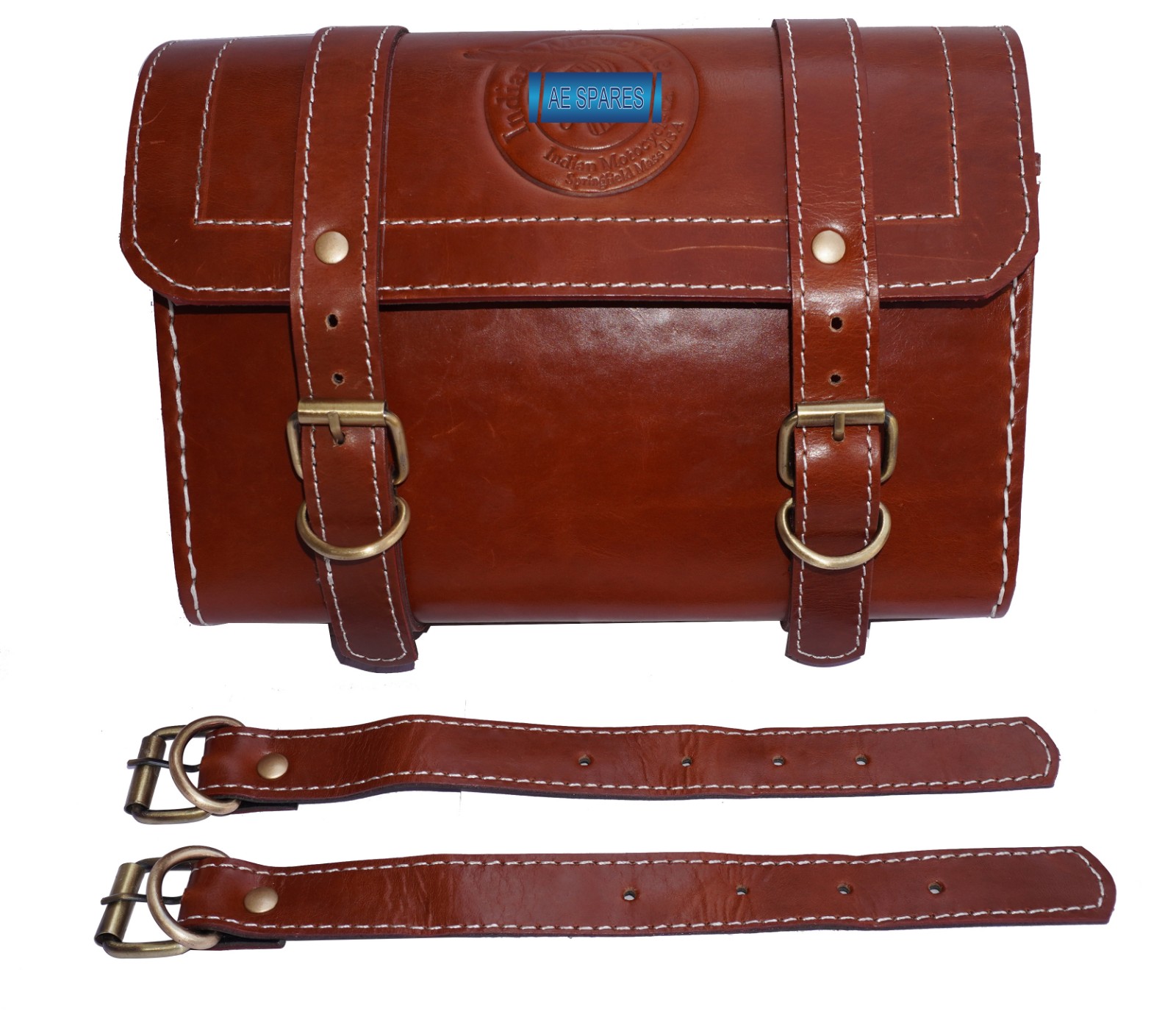 Pure Leather Tool Bag Brown For Indian Motorcycle