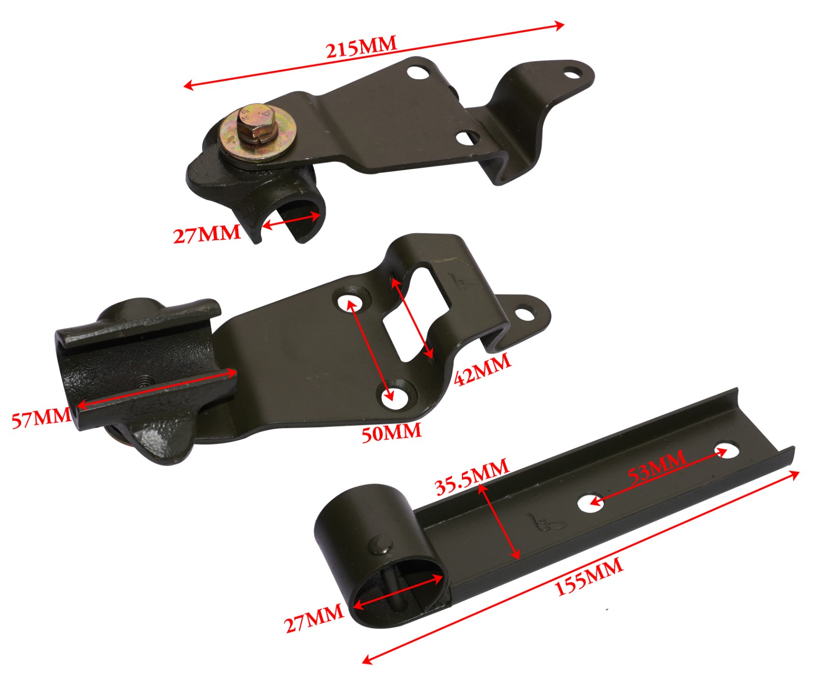 For Willys Jeep Ford MB GPW Side Front Top Bow Pivot With Pivot Bracket Set