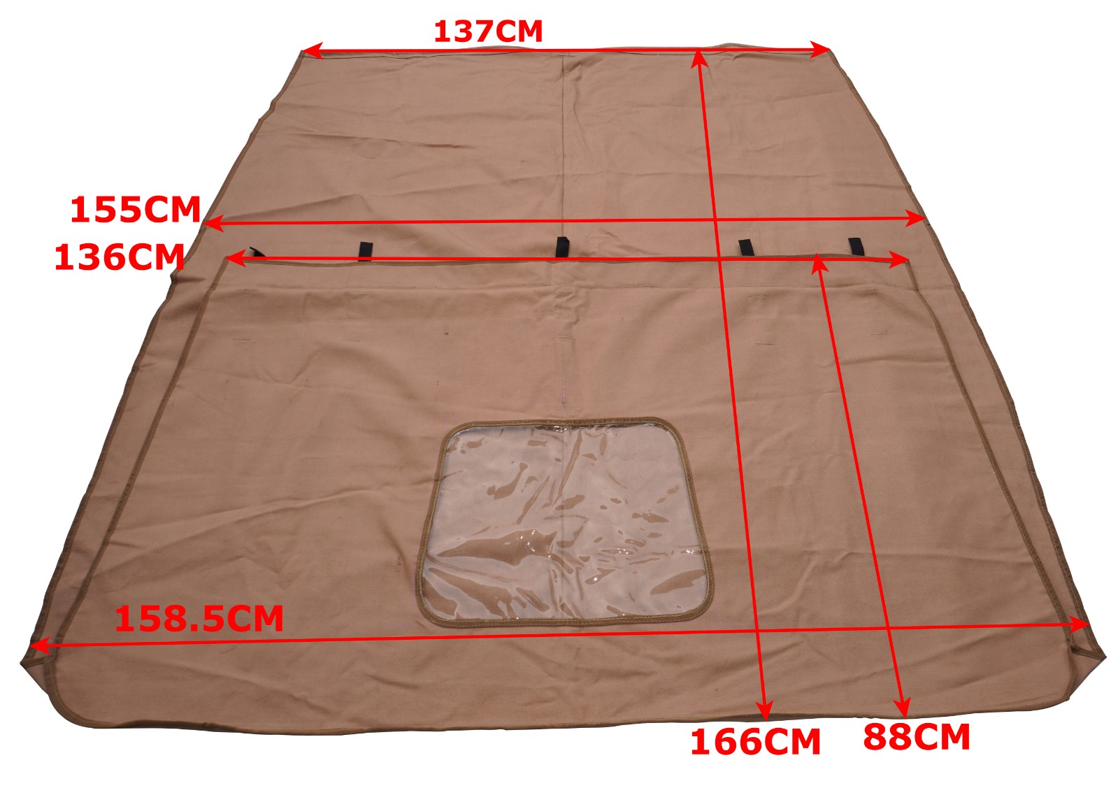 Canvas Soft Top Camel Color For CJ2A CJ3A Jeeps Willys