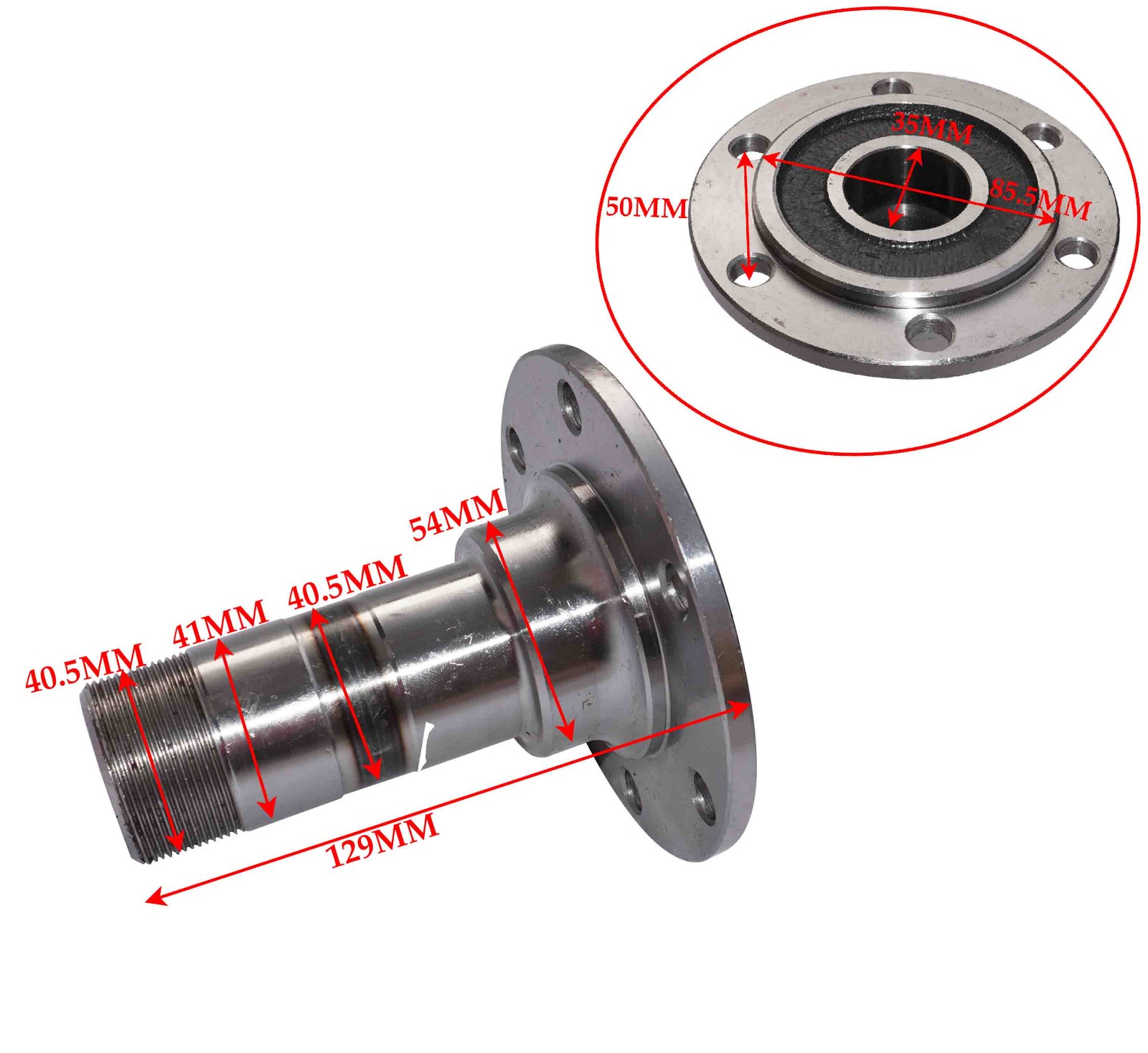 Front Axle Spindle For 41-71 Jeeps & Willys With Dana 25/27 940775