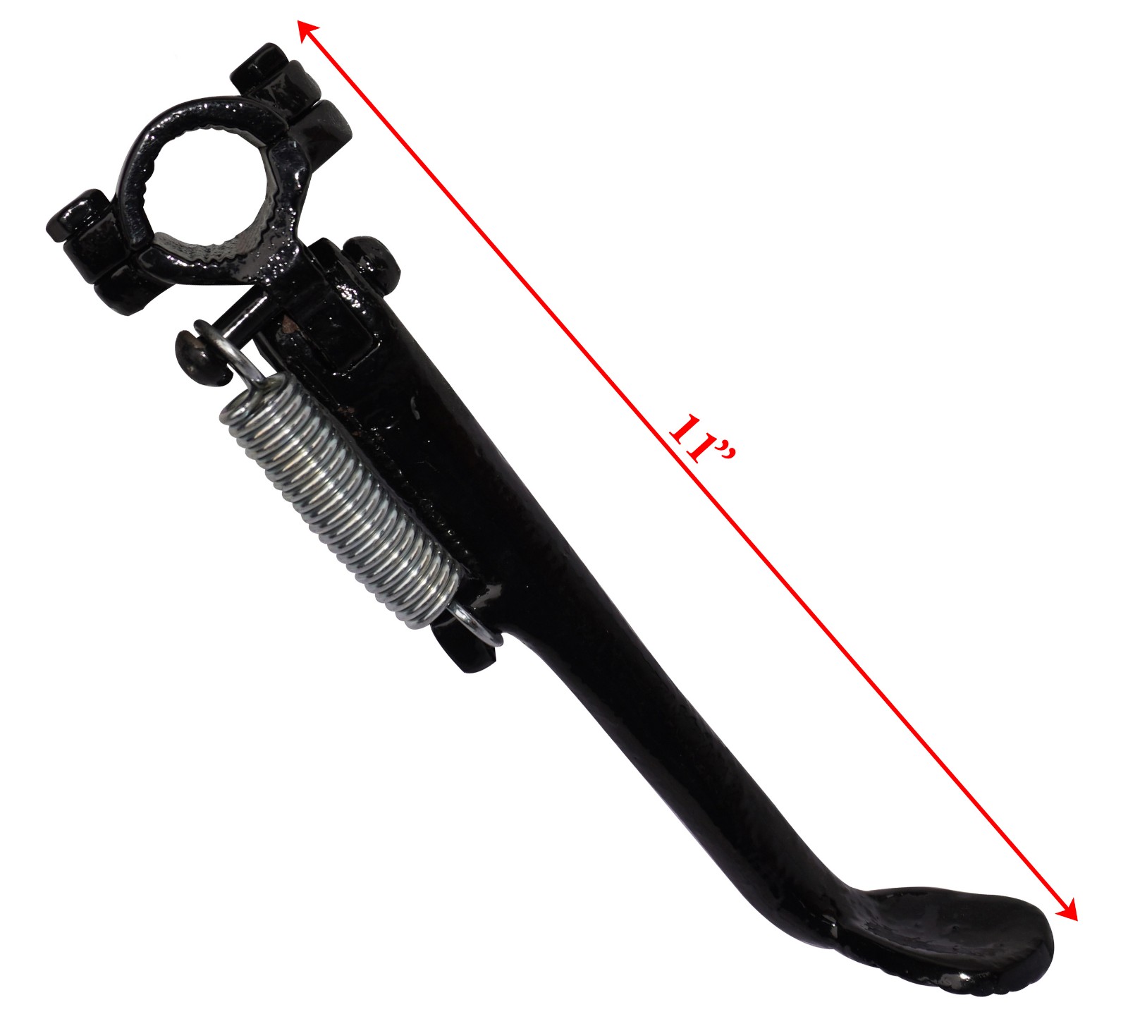 Side Stand Black 1 1/4" Universal Clamp Fits For BSA Norton Matchless Triumph