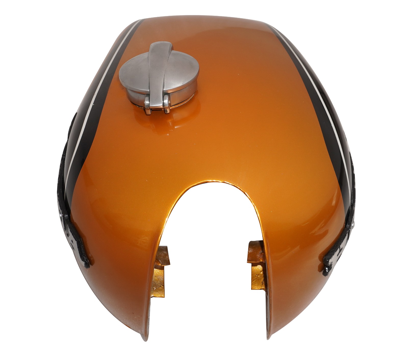 Petrol Fuel Tank Golden & Black For Honda CB350 K3 K4 Super Sport CB 350 71-73