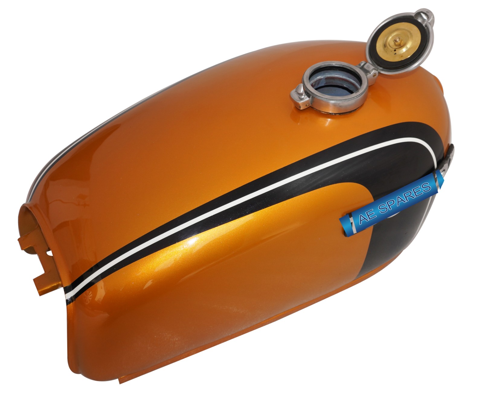 Petrol Fuel Tank Golden & Black For Honda CB350 K3 K4 Super Sport CB 350 71-73