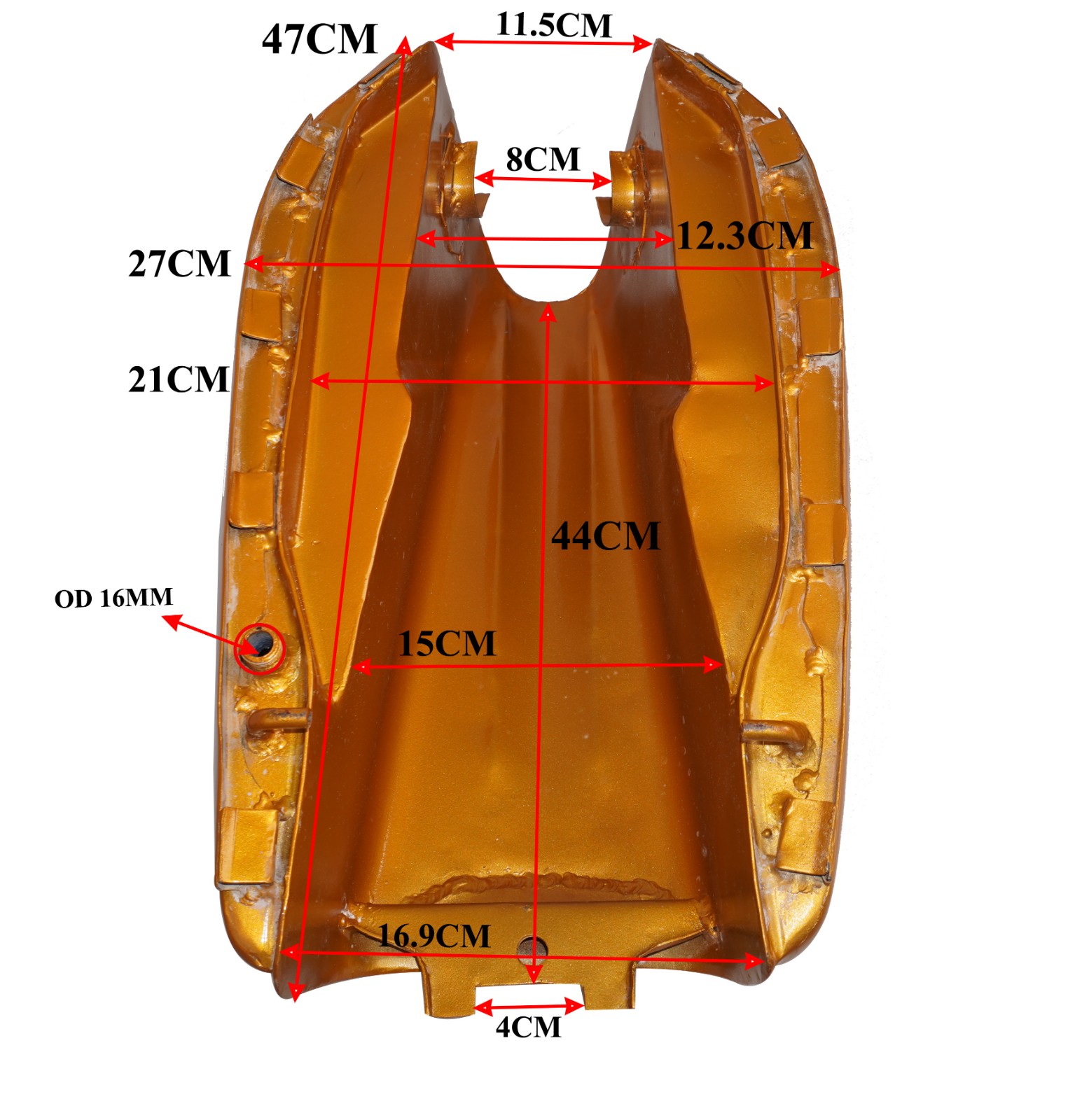 Petrol Fuel Tank Golden & Black For Honda CB350 K3 K4 Super Sport CB 350 71-73