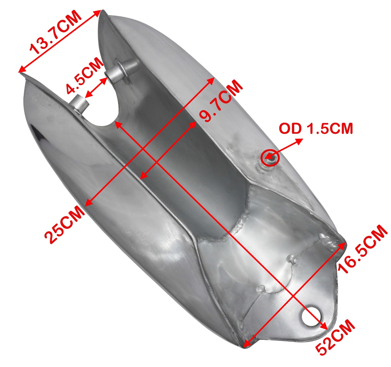 Petrol Fuel Tank Aluminium For Yamaha MX250 MX 250 1974 MX360 MX 360 1973-1974