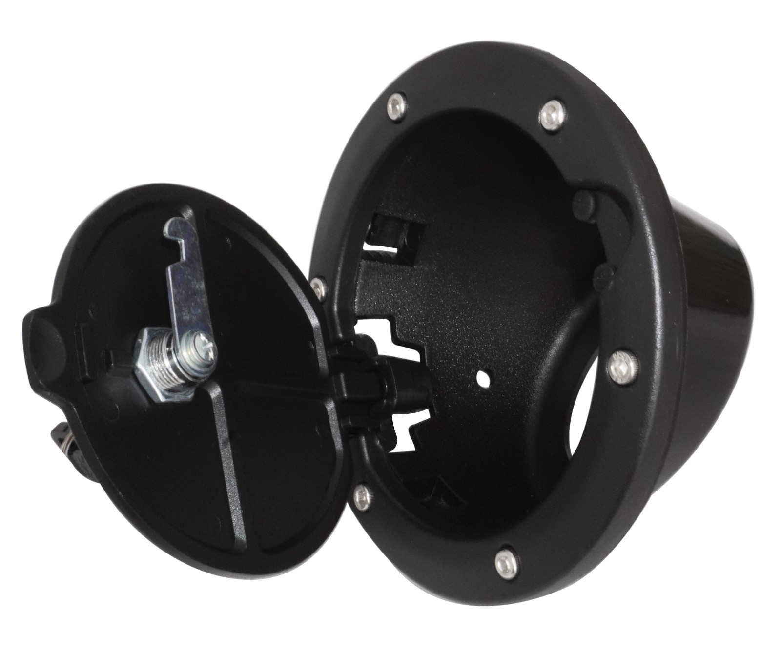 Locking Door Gas Cap Tank Fuel Filler Cover 2 Keys Fits Jeeps Wrangler TJ 97-06