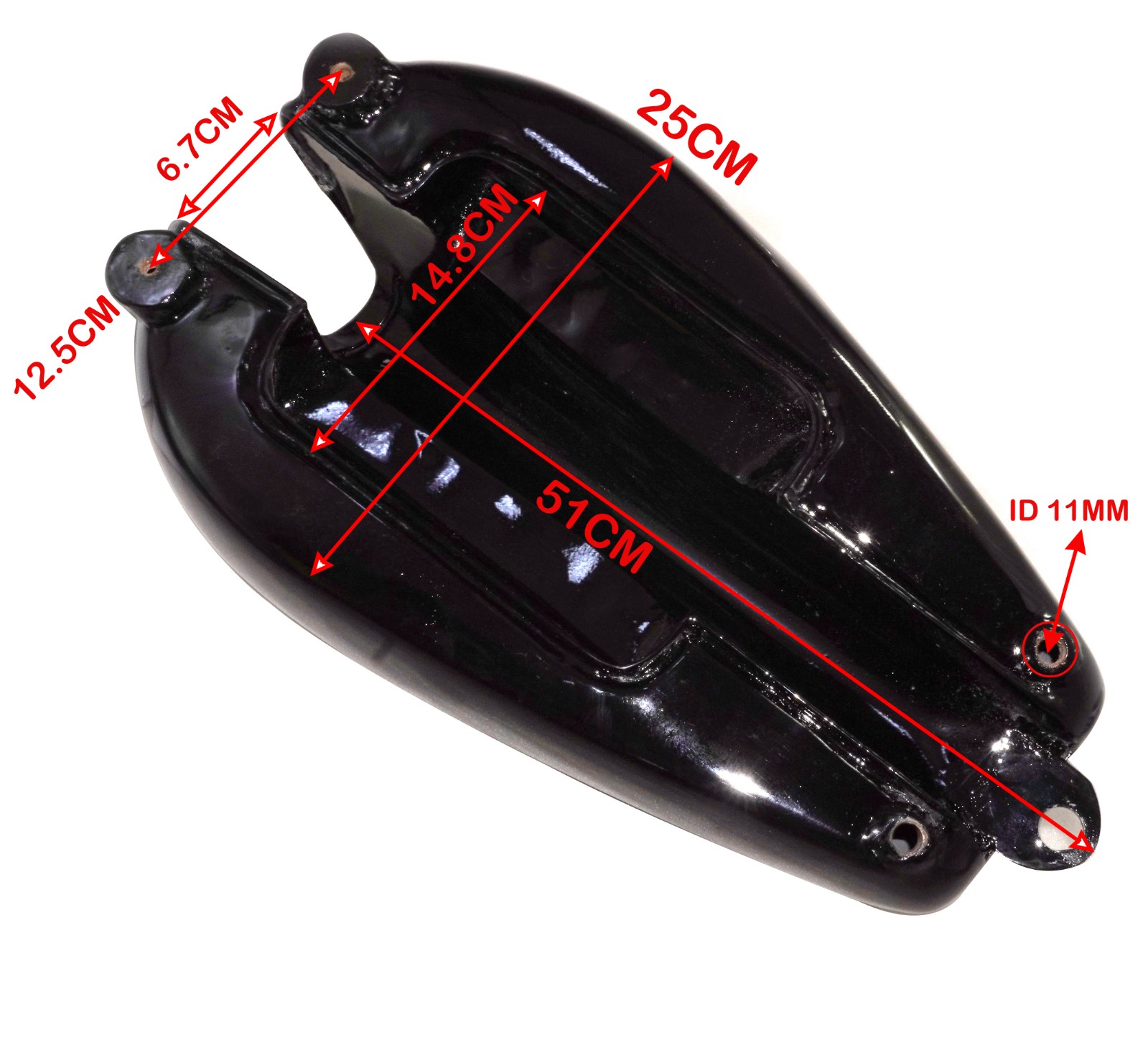 Petrol Fuel Tank Steel Silver & Black For Triumph Bonneville T120