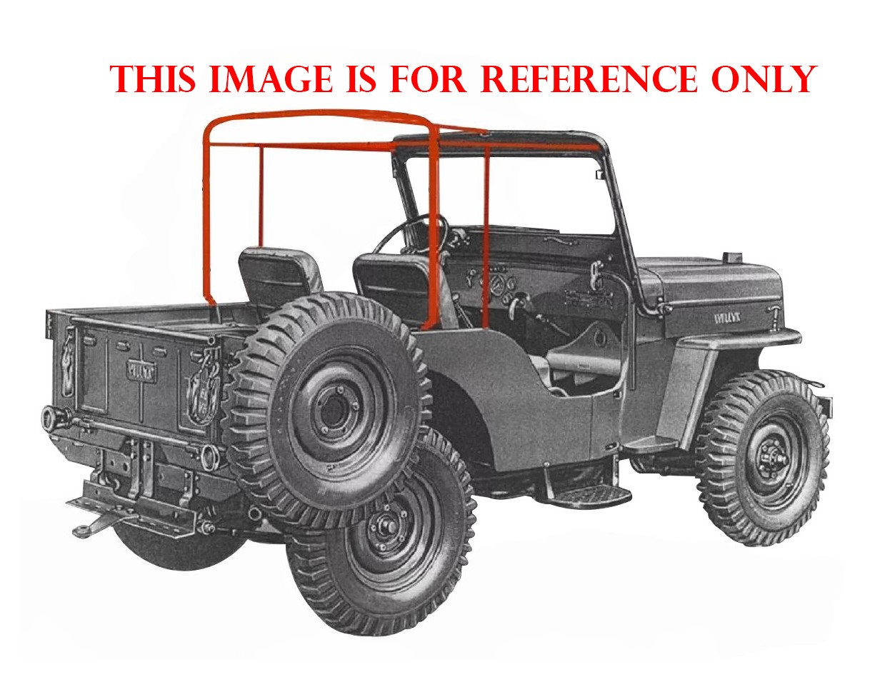 Canvas Half Cabin Soft Top Tan Color With Frame For Willys Jeeps CJ2A CJ3A