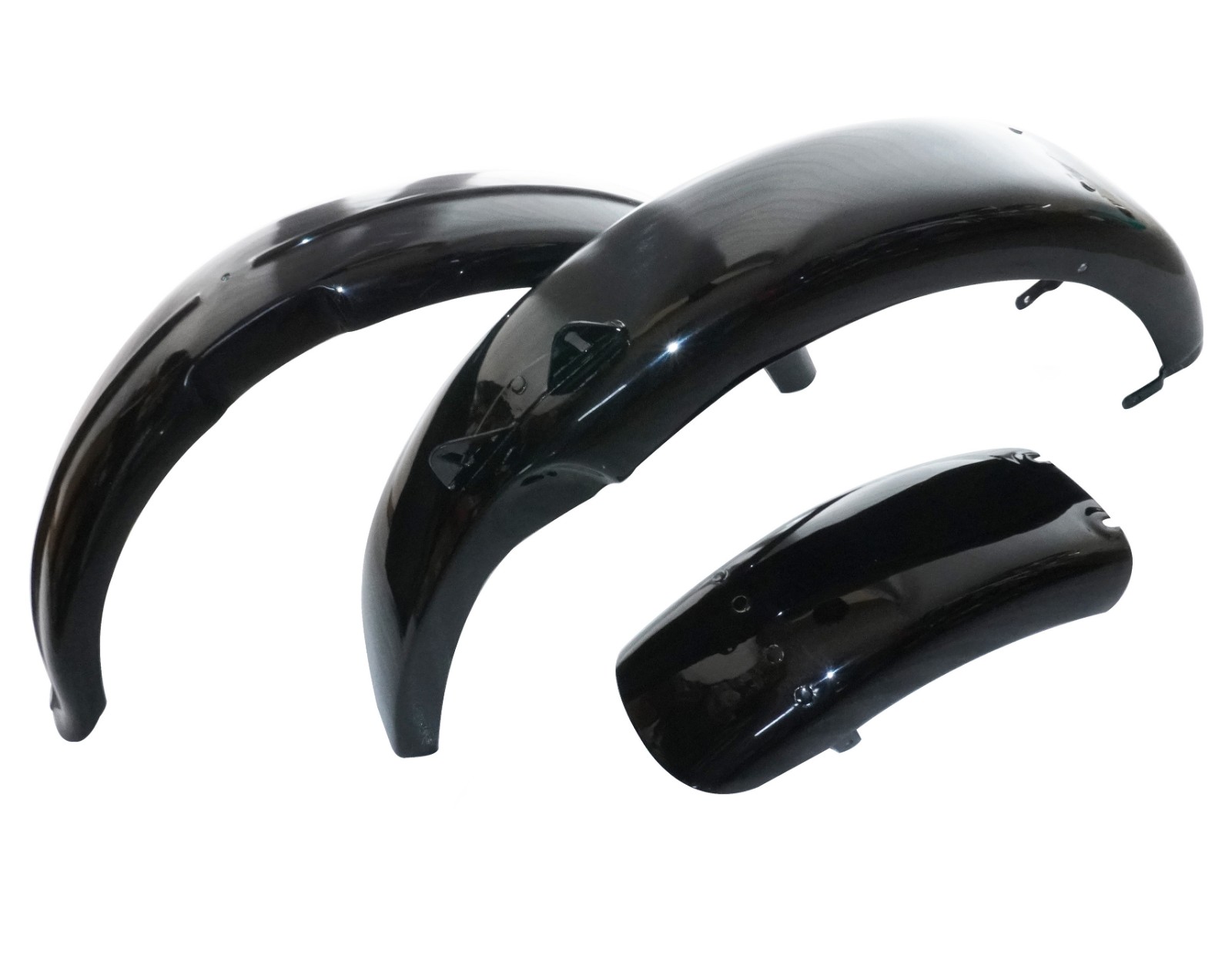 Mudguard Fender Set With Stays Kit Front & Rear Black Painted For BSA M20 M21