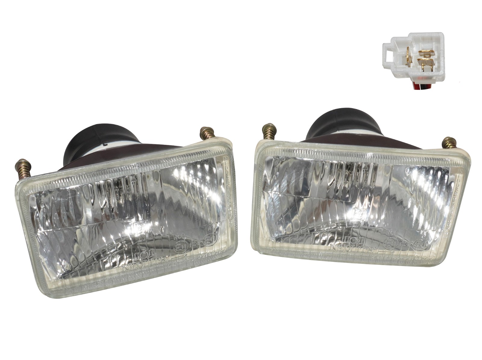 Pair Head Lamp With Bulb For Mahindra Tractor 007700074C91 007700222C91