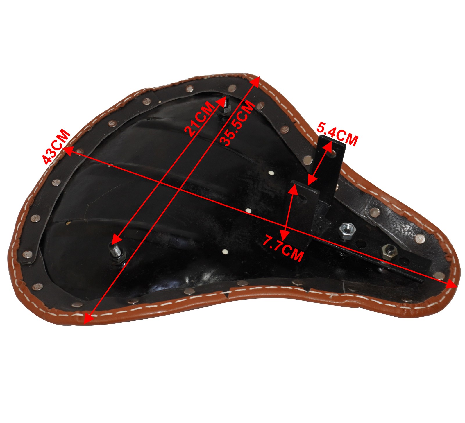 Genuine Leather Front Seat Brown Fits For Royal Enfield Classic 350cc 500cc