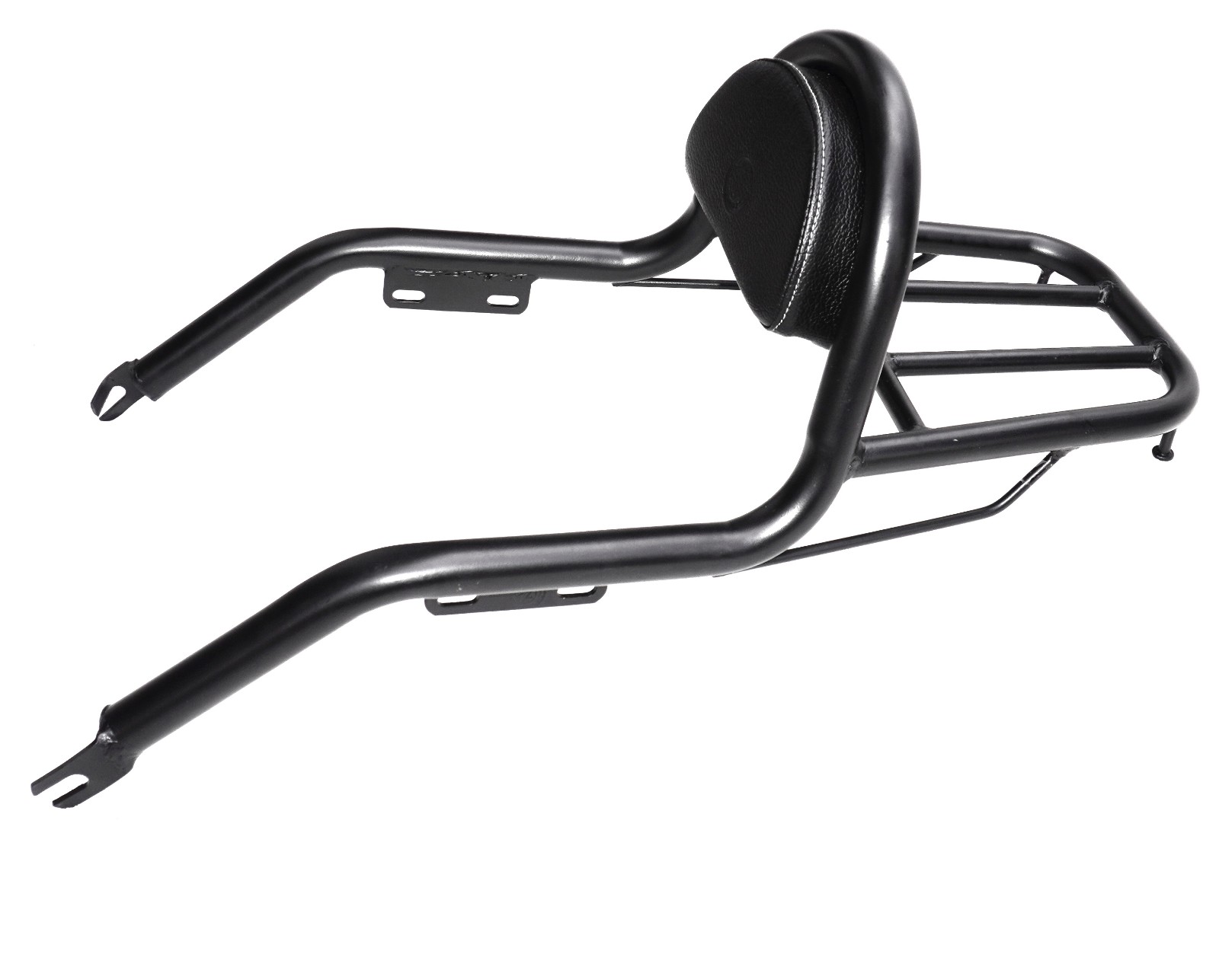 Rear Luggage Carrier With Backrest Black For Royal Enfield Classic Reborn 350