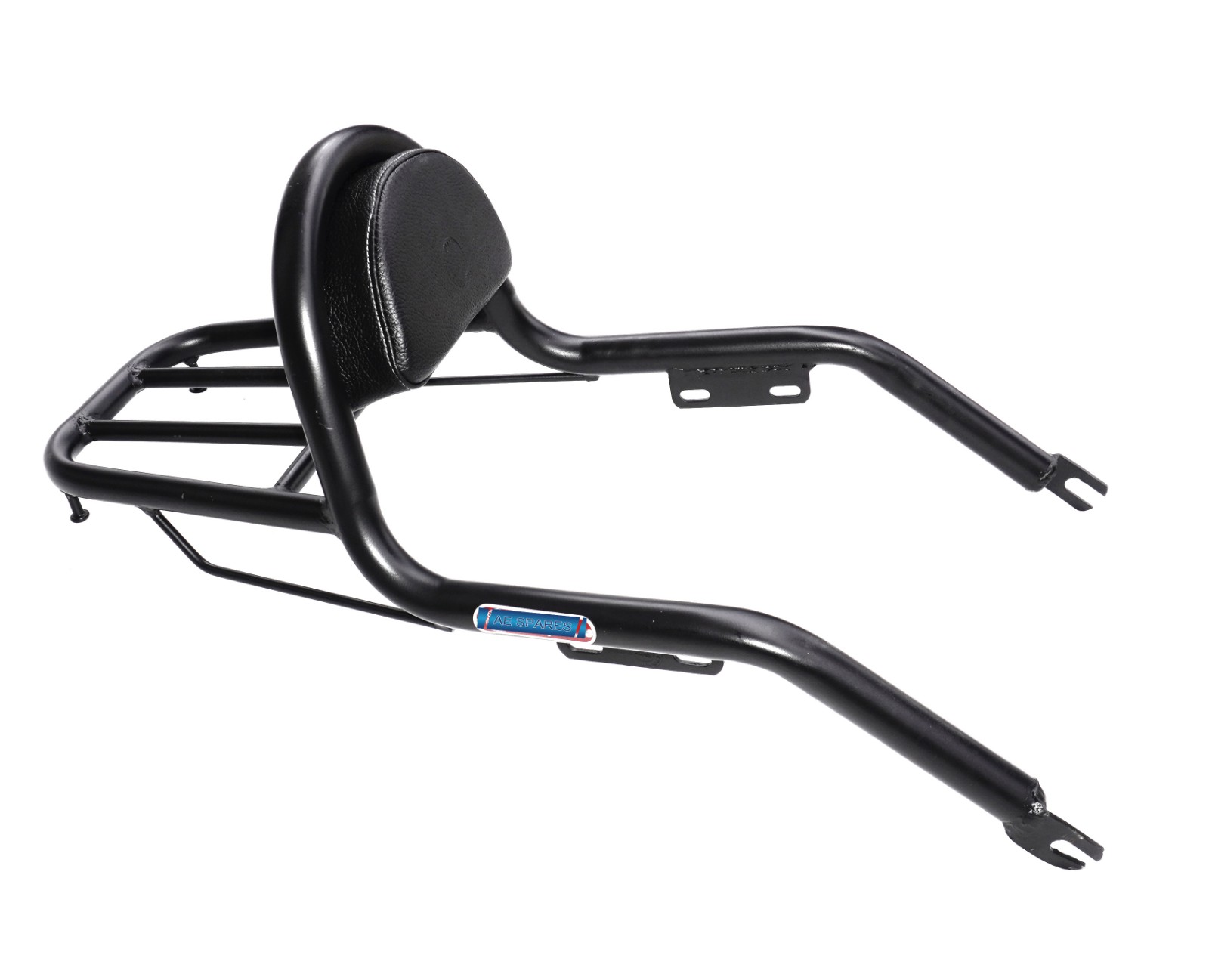 Rear Luggage Carrier With Backrest Black For Royal Enfield Classic Reborn 350