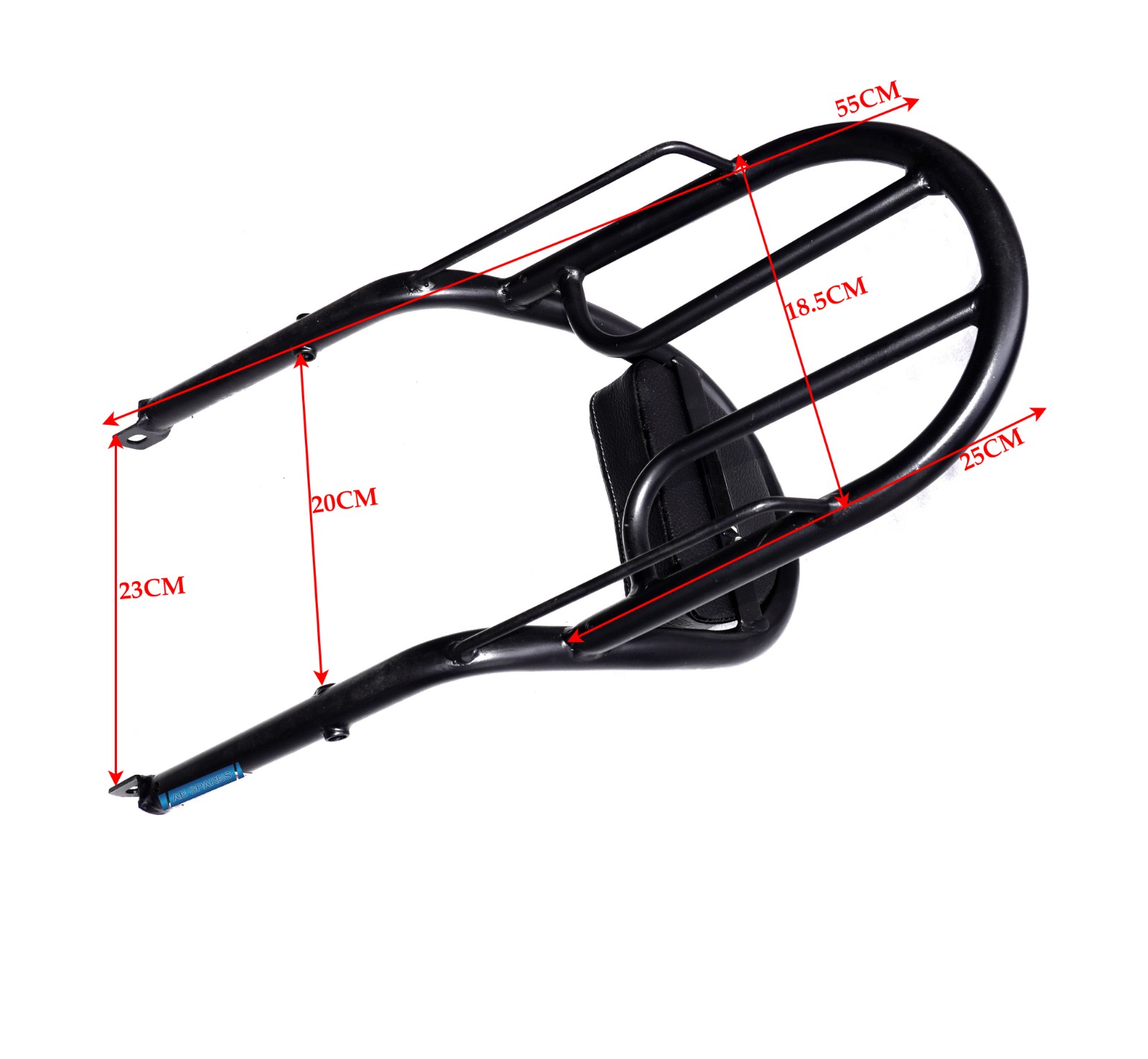 Fits For Royal Enfield Meteor 350 Rear Luggage Carrier With Backrest Black