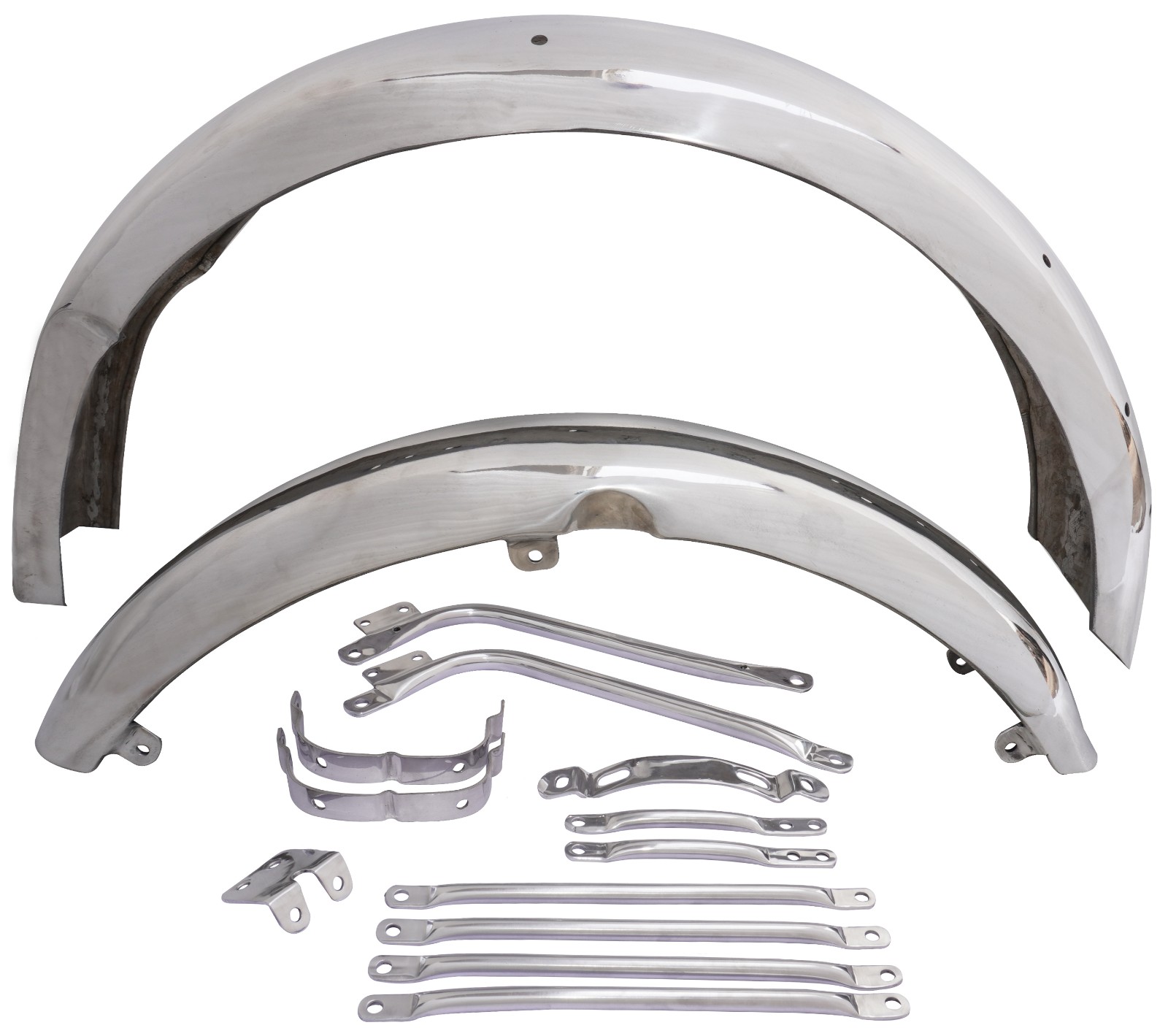 Fits For BSA A7 A10 Goldstar Super Rocket Aluminium Mudguard Set With Stays