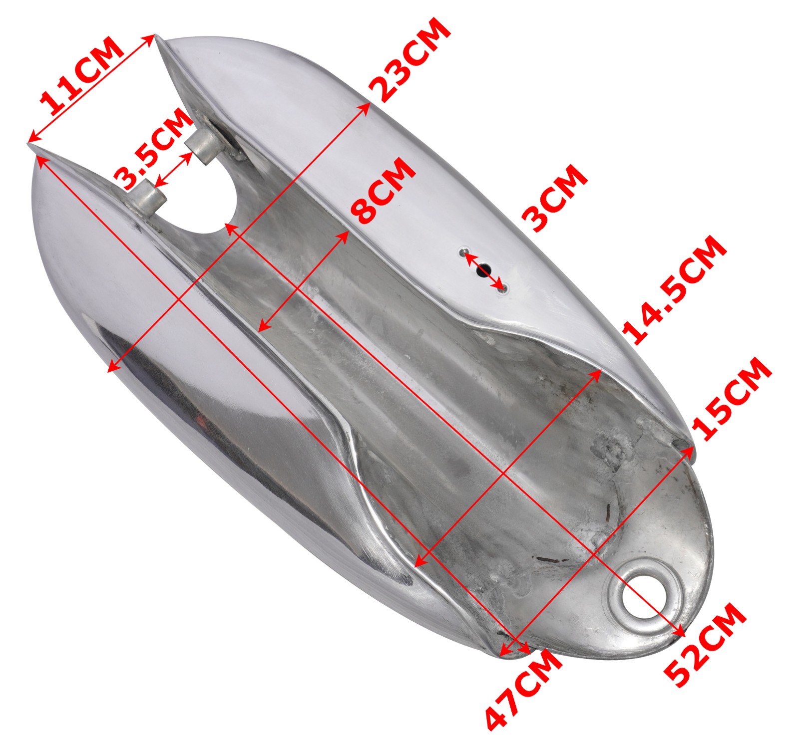 Petrol Fuel Tank Aluminium Fits For Yamaha DT 250 1974 DT 360 1973-1974