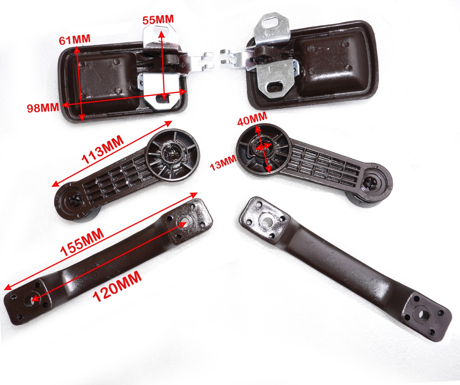 Interior Handle Complete Set Brown For Suzuki Samurai SJ413 SJ410 Sierra Drover