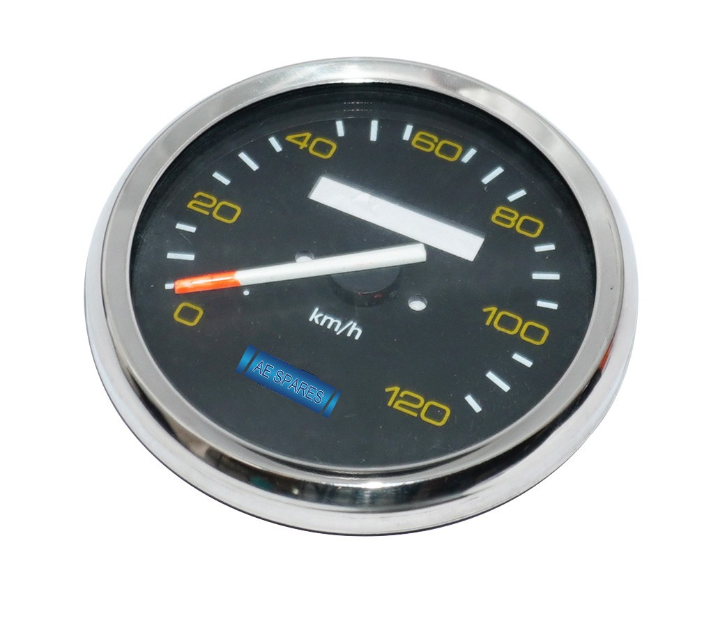 Speedometer Face Kit 120 Km/H Black For Vespa PX 80 125 150 200