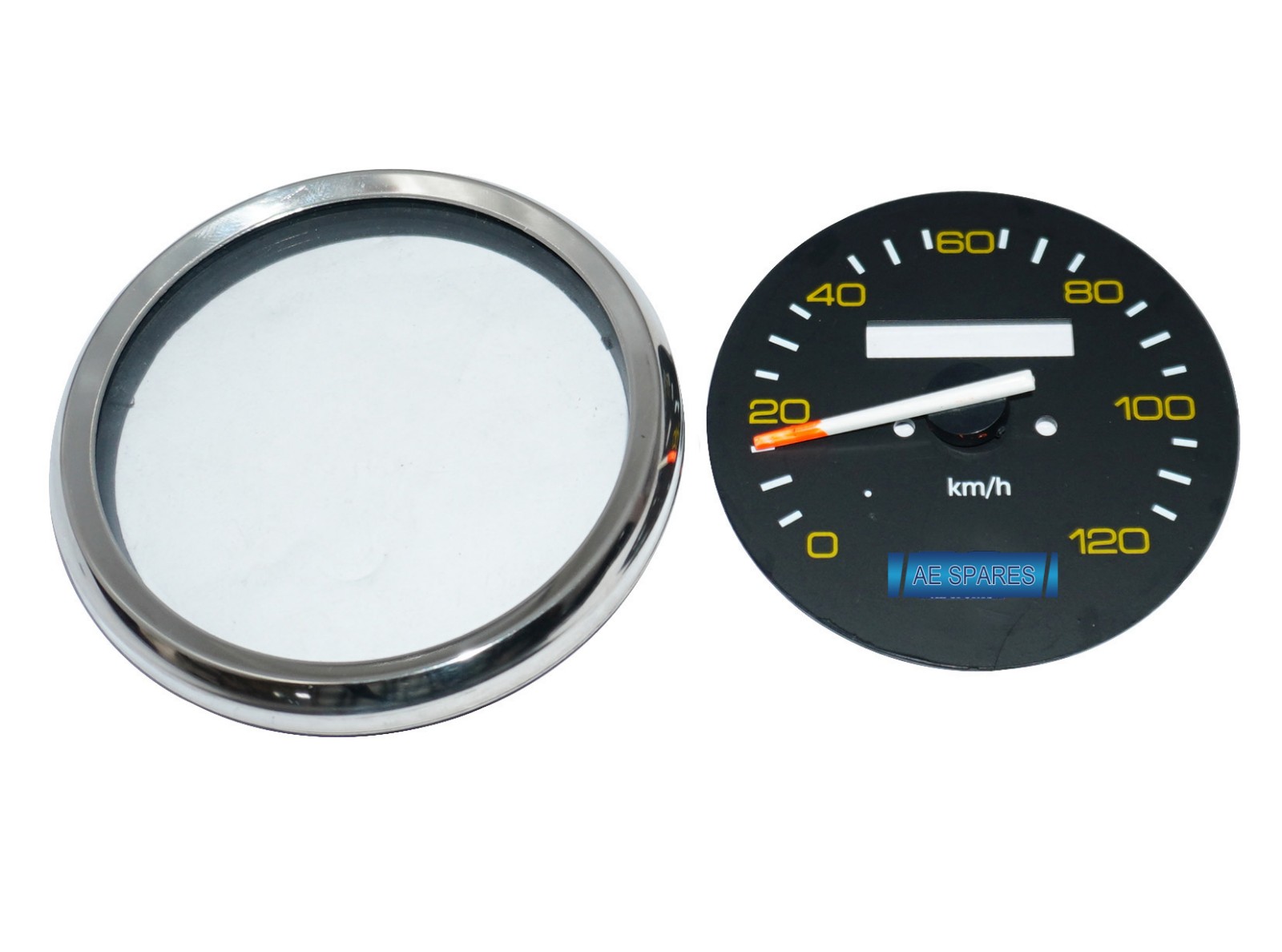 Speedometer Face Kit 120 Km/H Black For Vespa PX 80 125 150 200