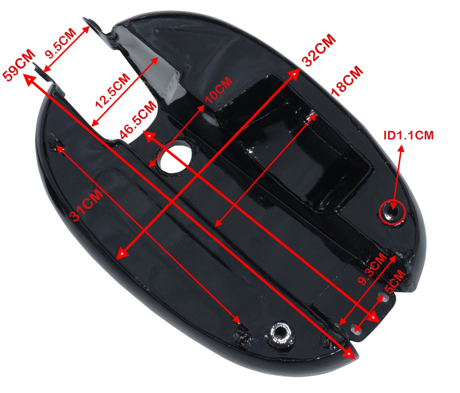 FOR VINCENT BLACK PAINTED GAS FUEL PETROL TANK