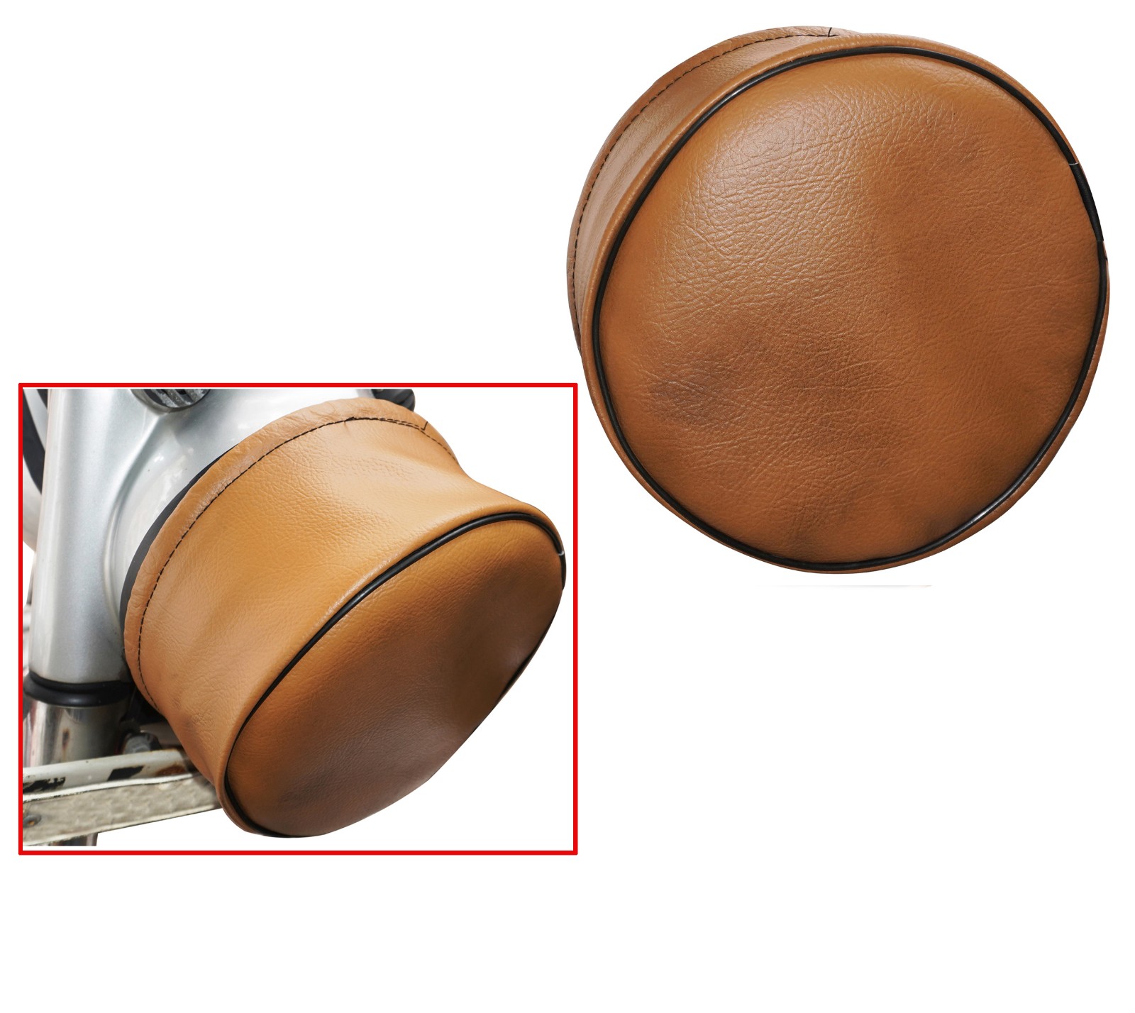 Camel Color Headlamp Headlight Cover 7" For Ariel Norton Royal Enfield Triumph