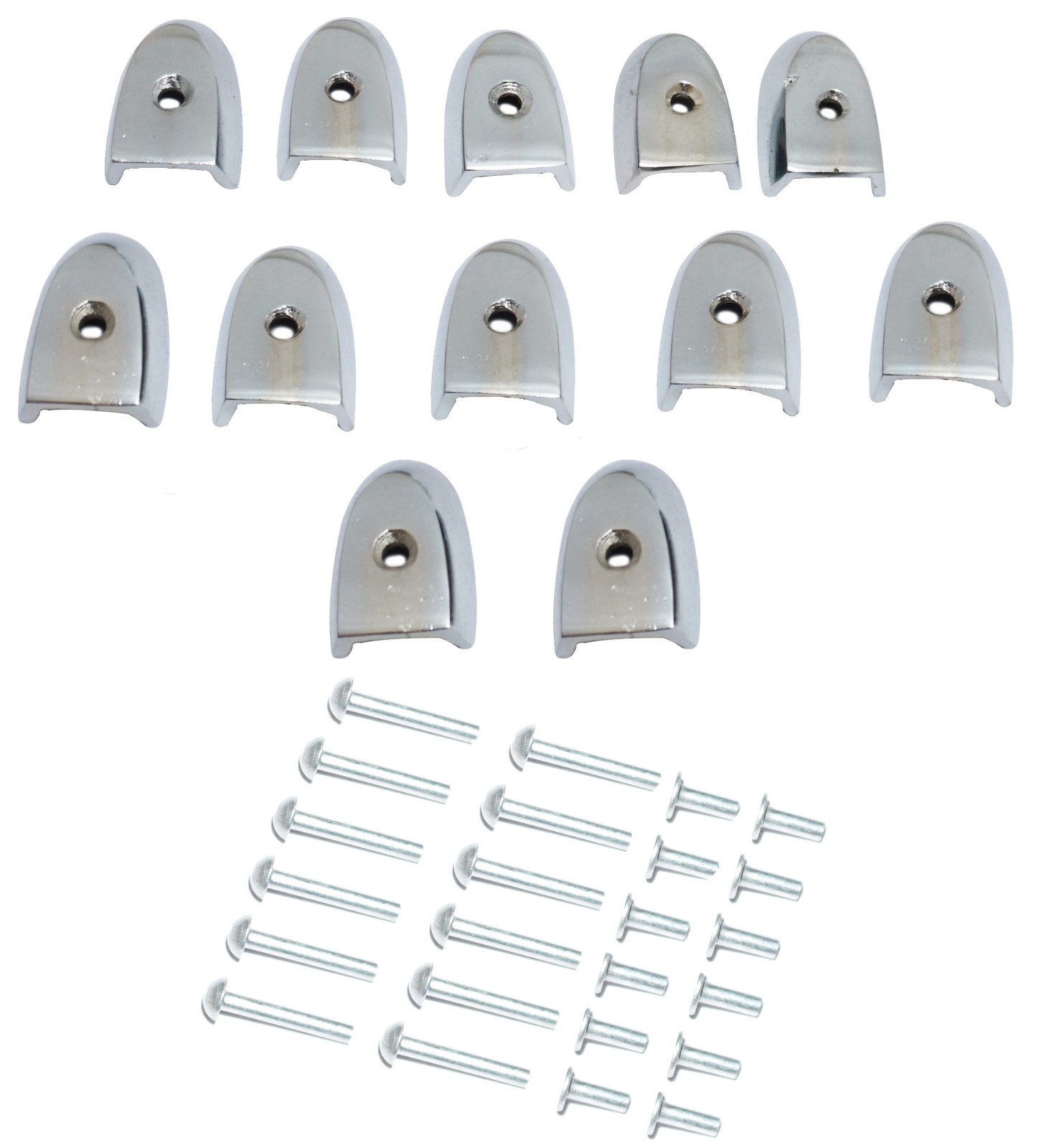 Front Floor Channel End Cap Screws Kit Fits For Lambretta LI Series 1 2 3