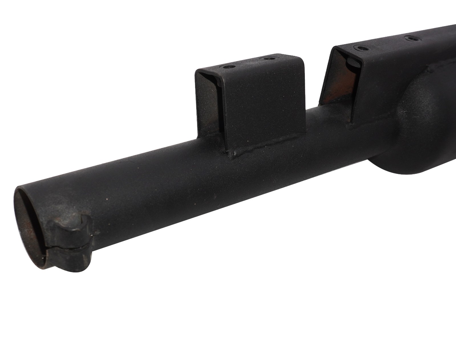 Exhaust Silencer Steel Black & Chrome For Royal Enfield Classic UCE 350 500