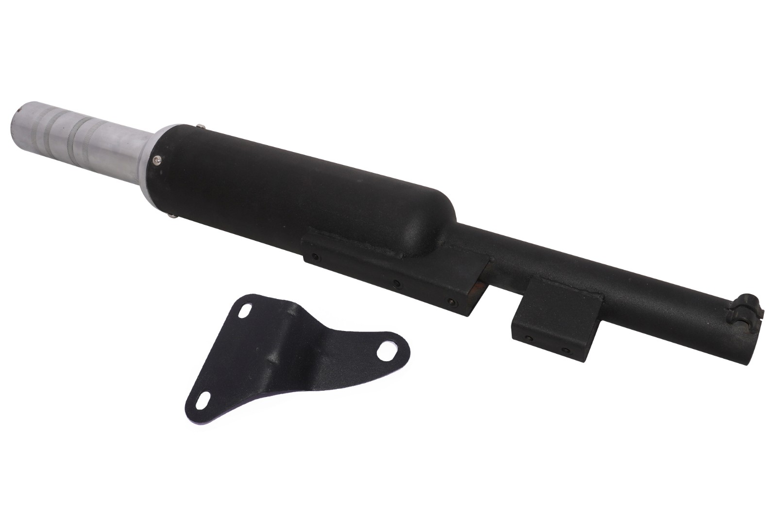 Exhaust Silencer Steel Black & Chrome For Royal Enfield Classic UCE 350 500