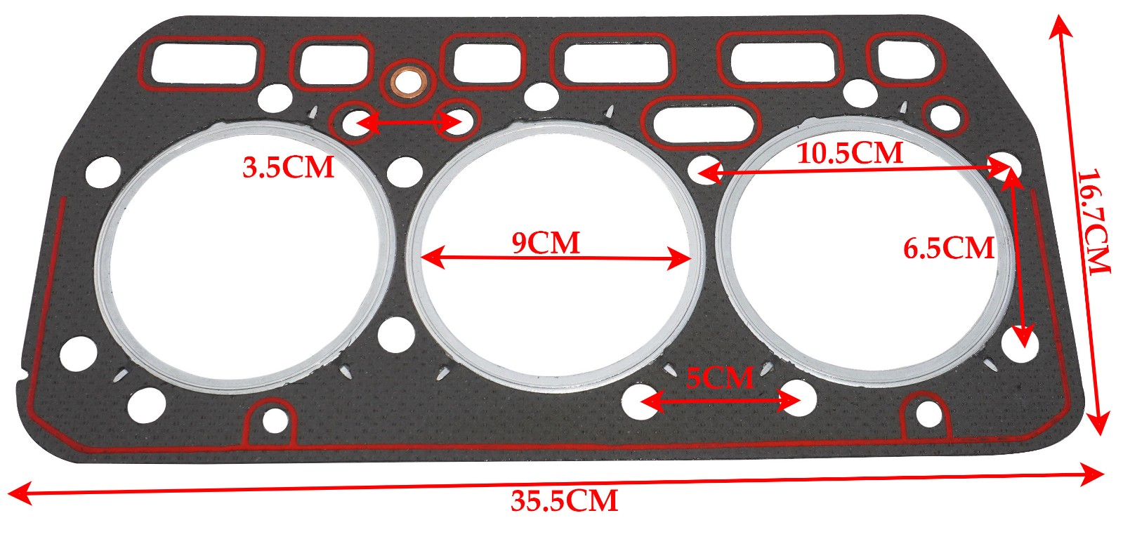 OEM 005551065R1 Head Gasket For Mahindra Tractor 3505 E350 3335 3525 3535 4035