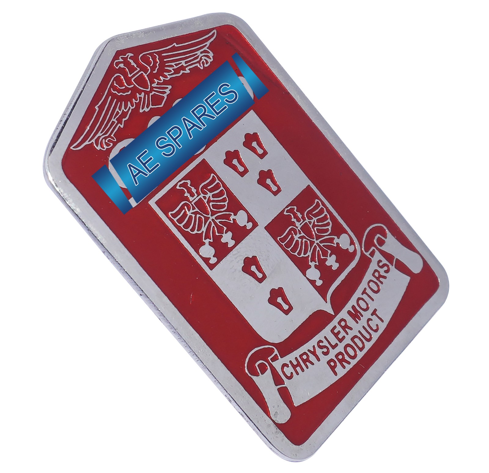 Bonnet Monogram / Badge Steel Made Red Color For DE Soto Cars