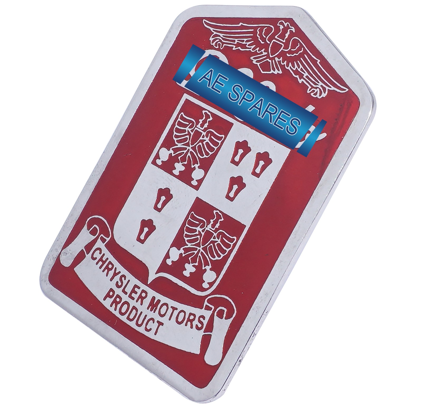 Bonnet Monogram / Badge Steel Made Red Color For DE Soto Cars