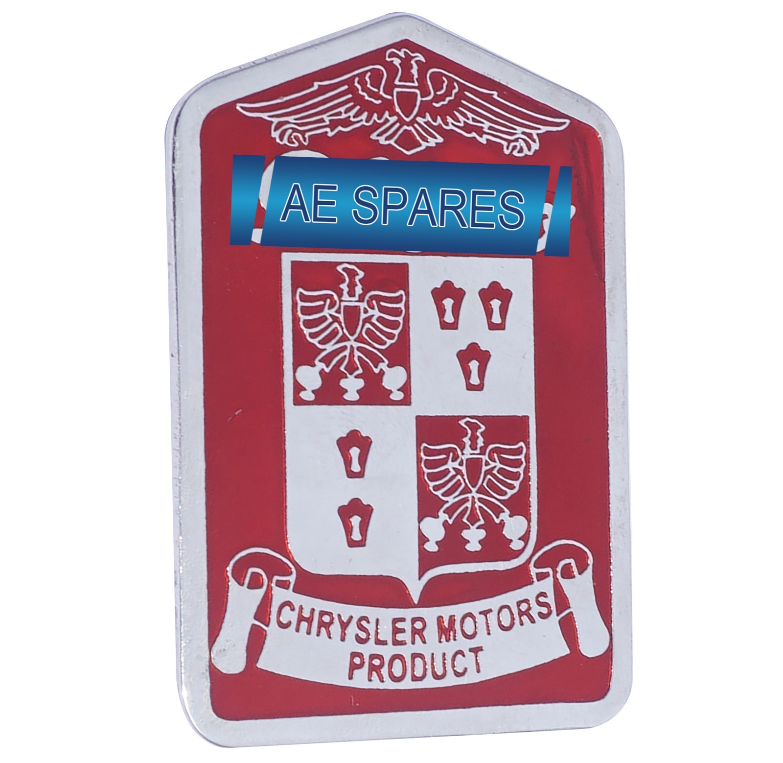 Bonnet Monogram / Badge Steel Made Red Color For DE Soto Cars