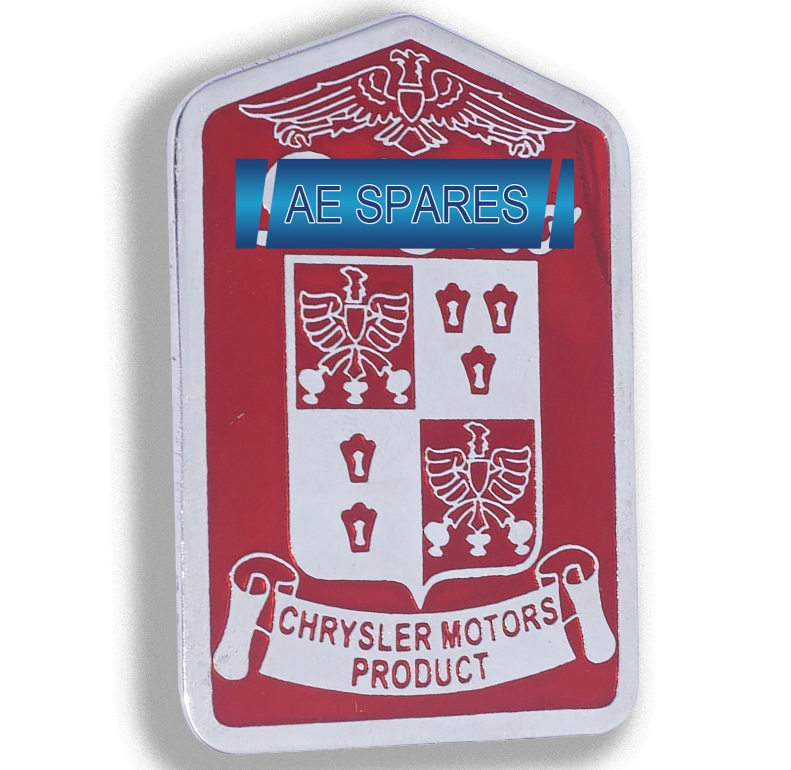 Bonnet Monogram / Badge Steel Made Red Color For DE Soto Cars